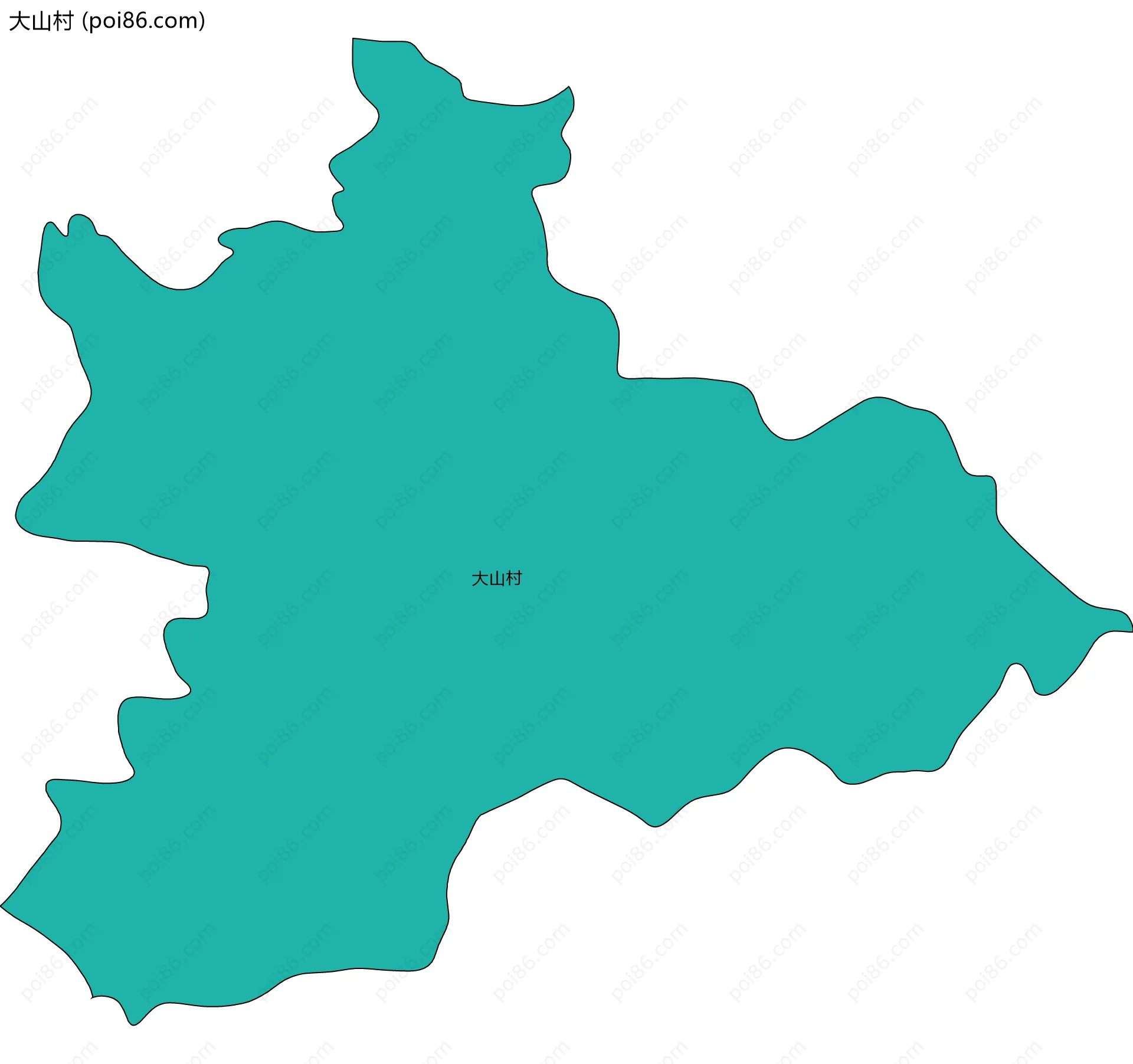 大山村边界地图