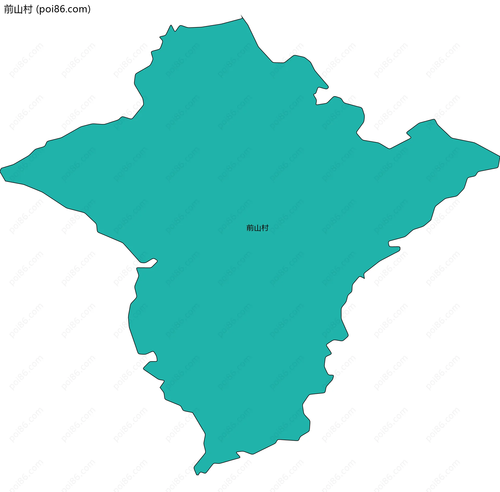 前山村边界地图