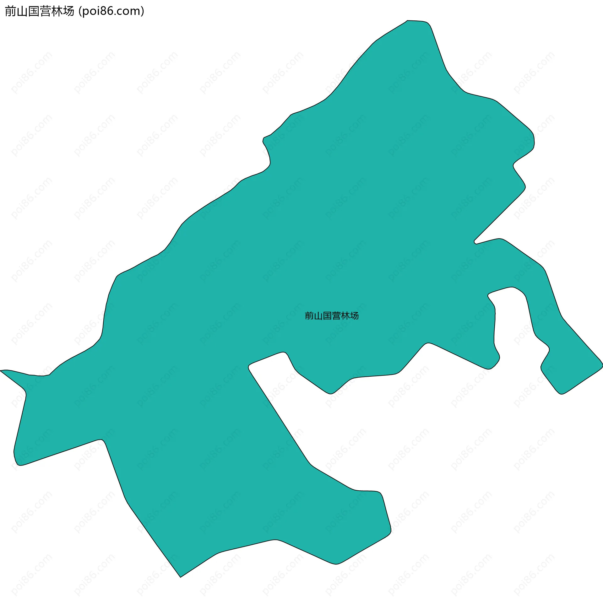 前山国营林场边界地图