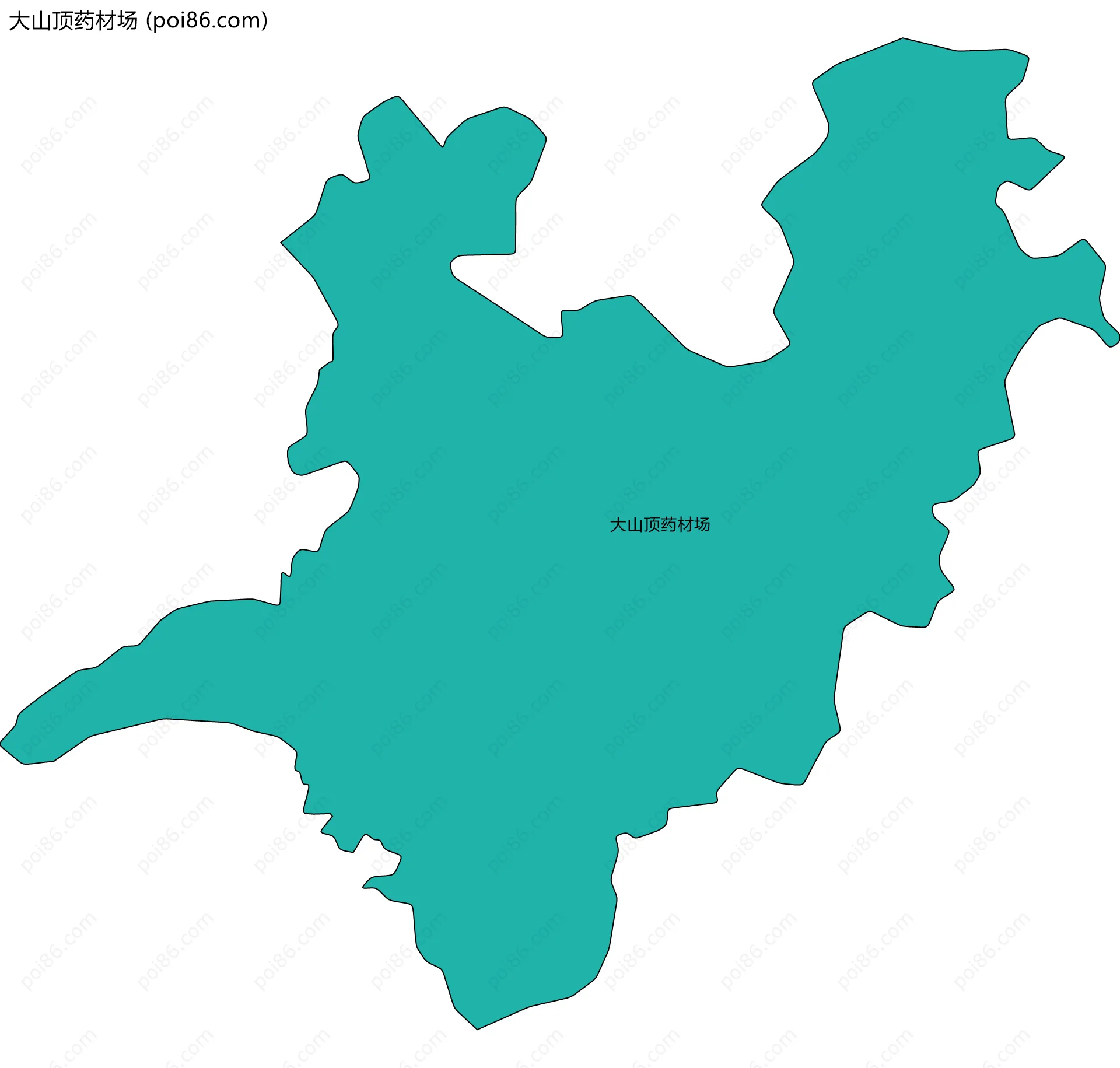 大山顶药材场边界地图