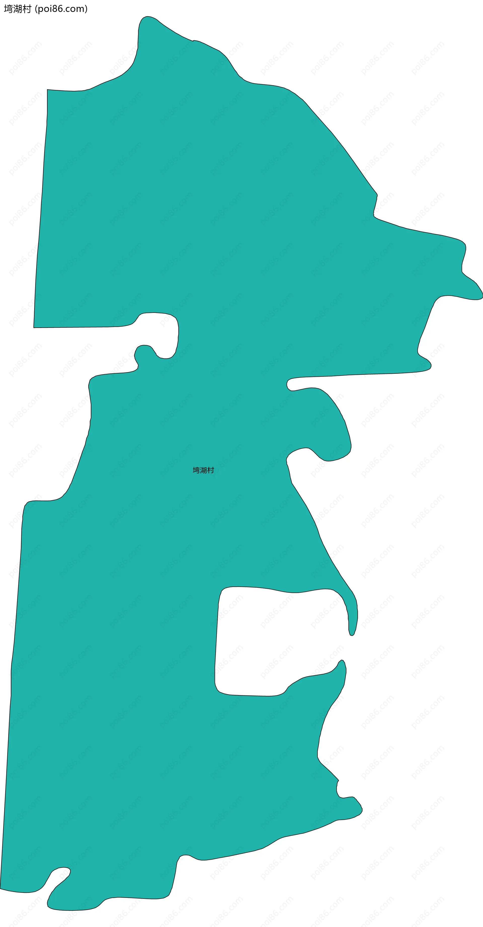 塆湖村边界地图