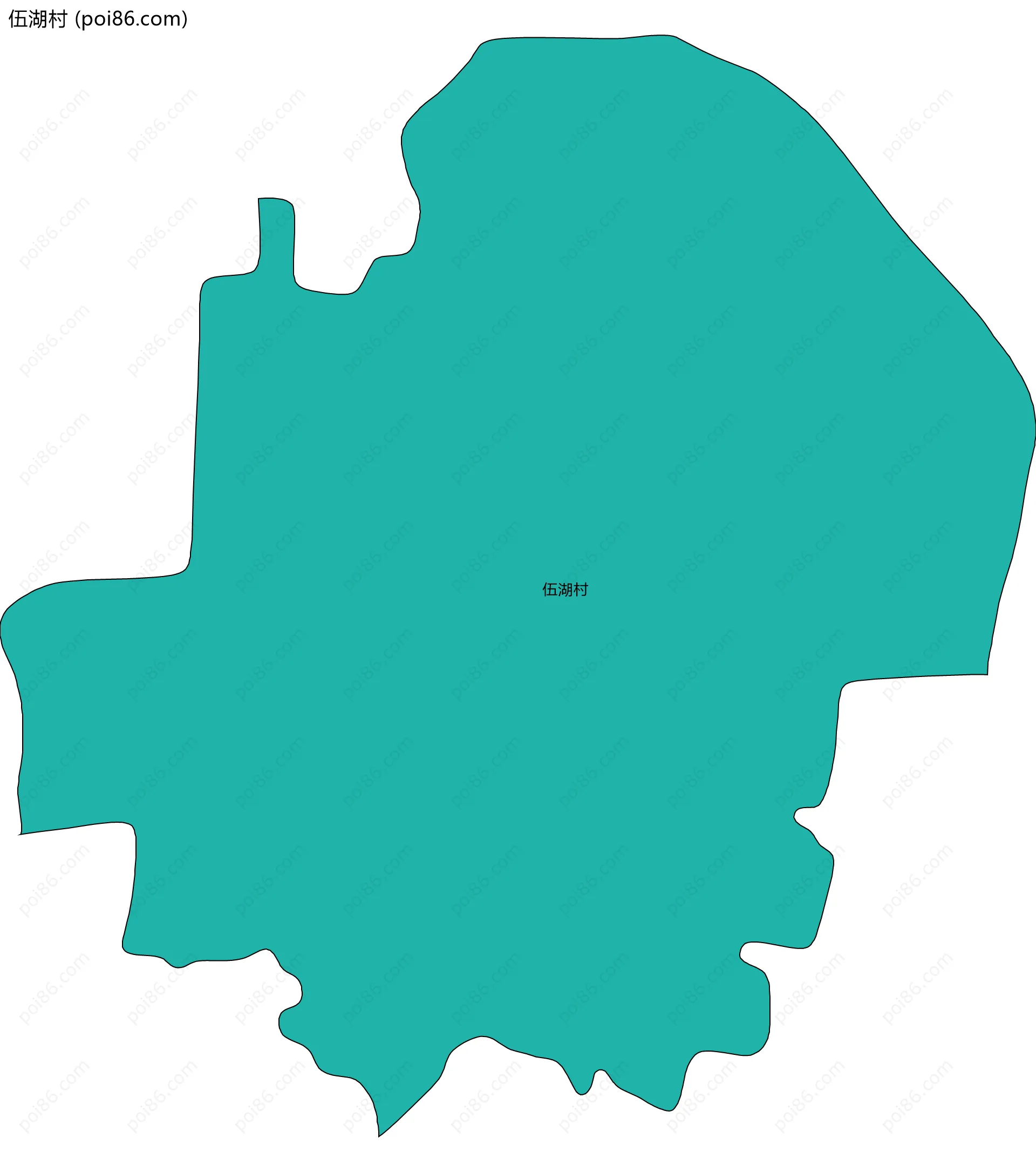 伍湖村边界地图