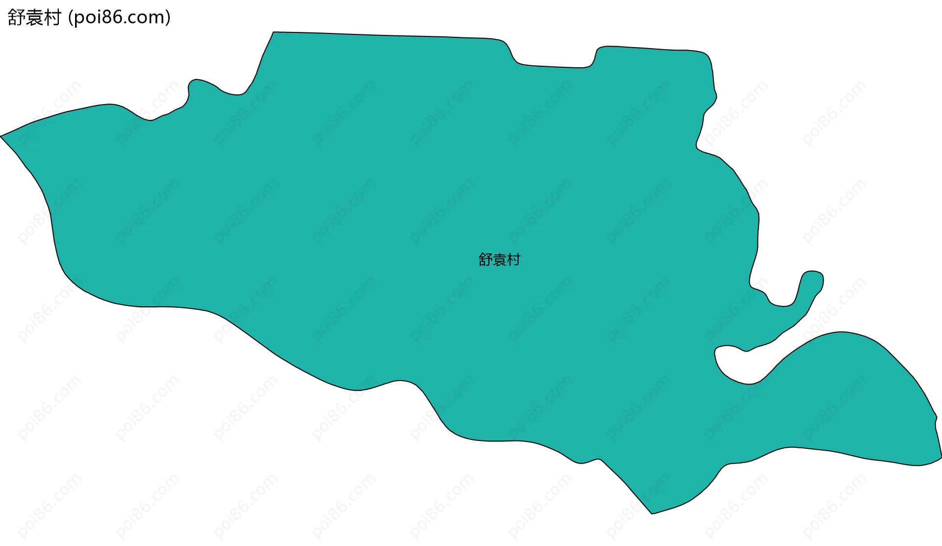 舒袁村边界地图