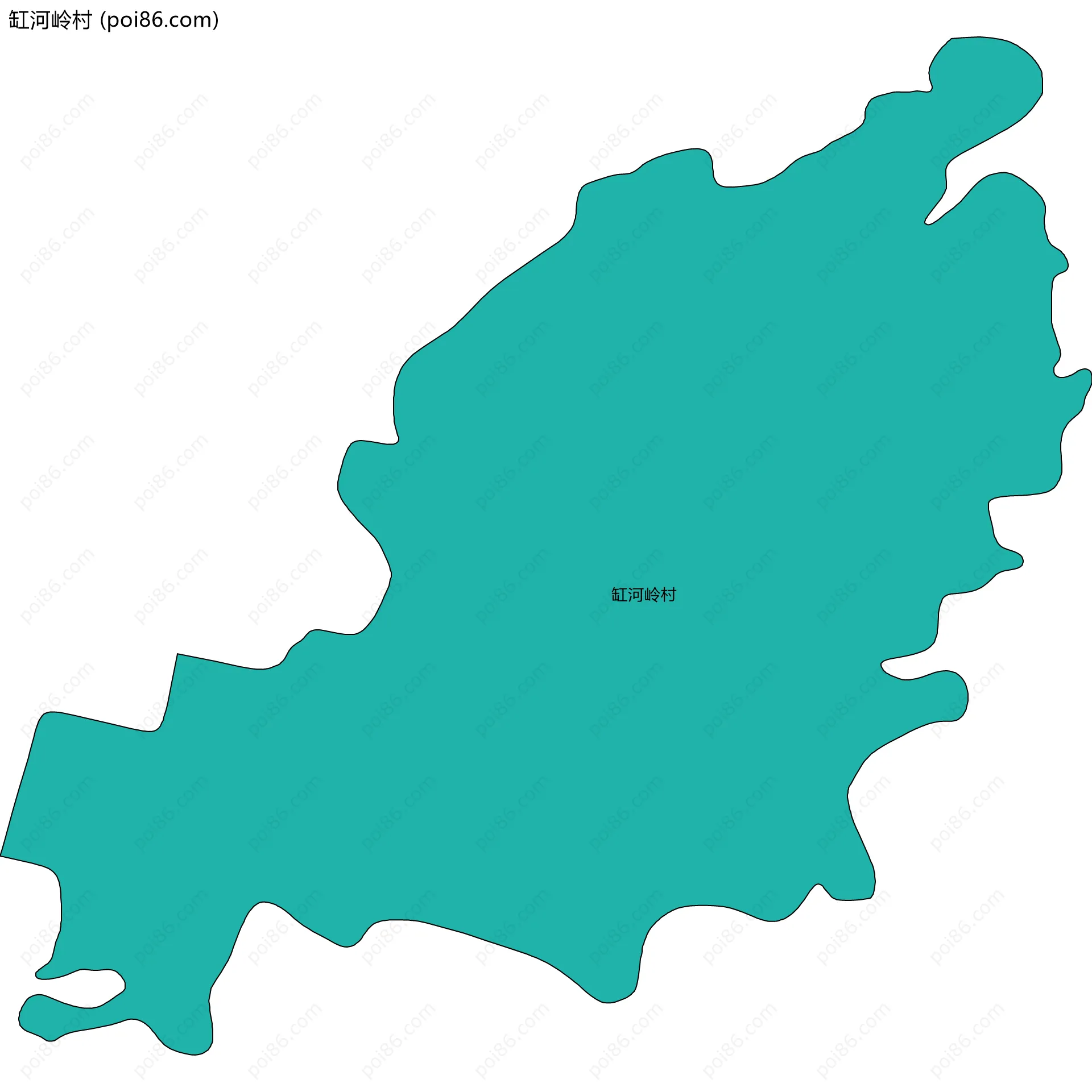 缸河岭村边界地图