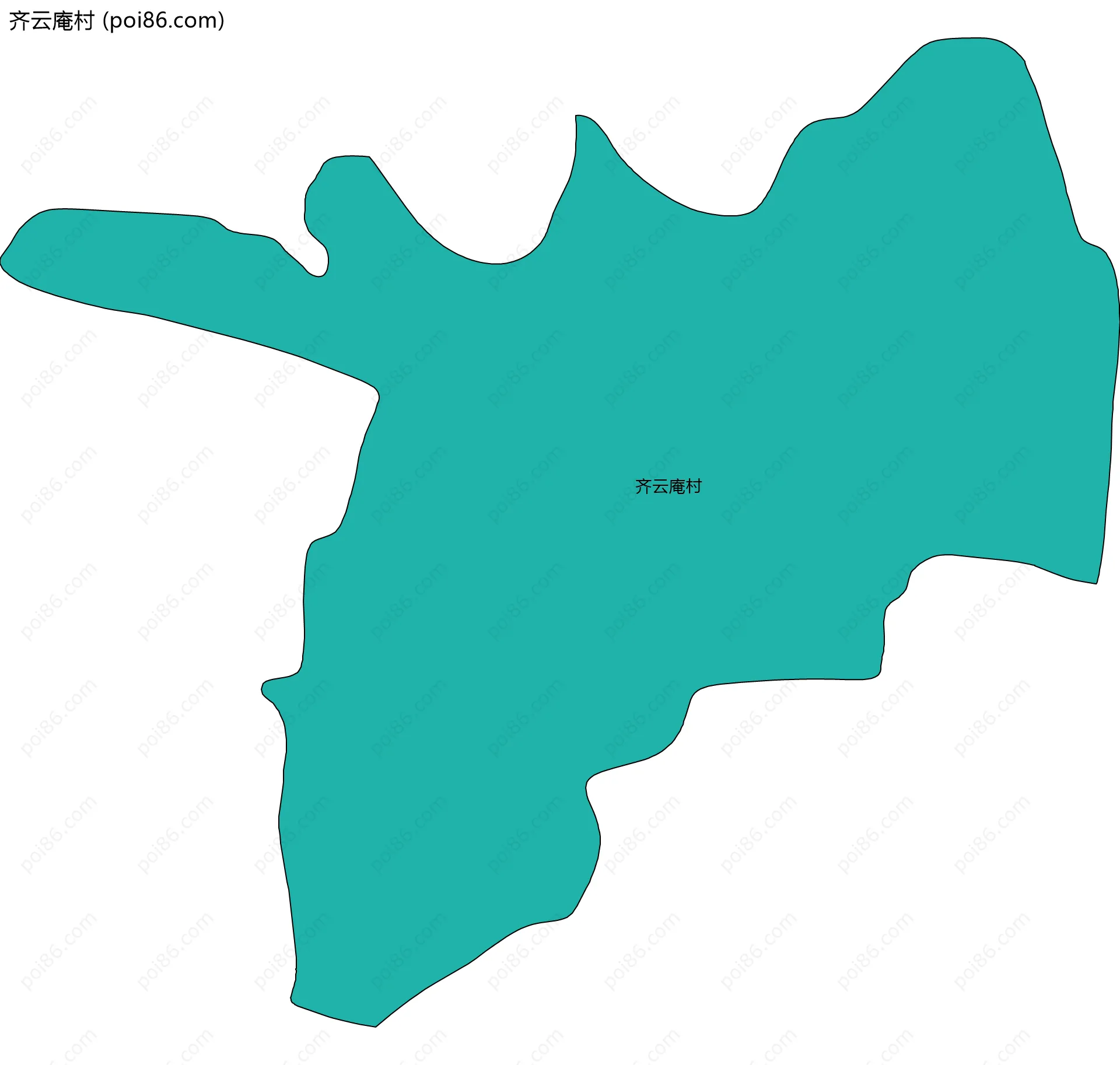 齐云庵村边界地图