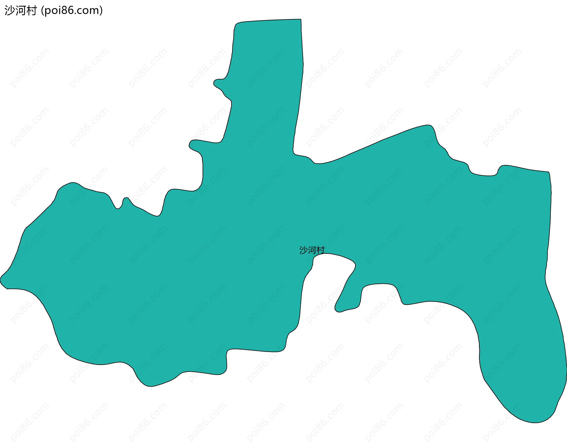 沙河村边界地图