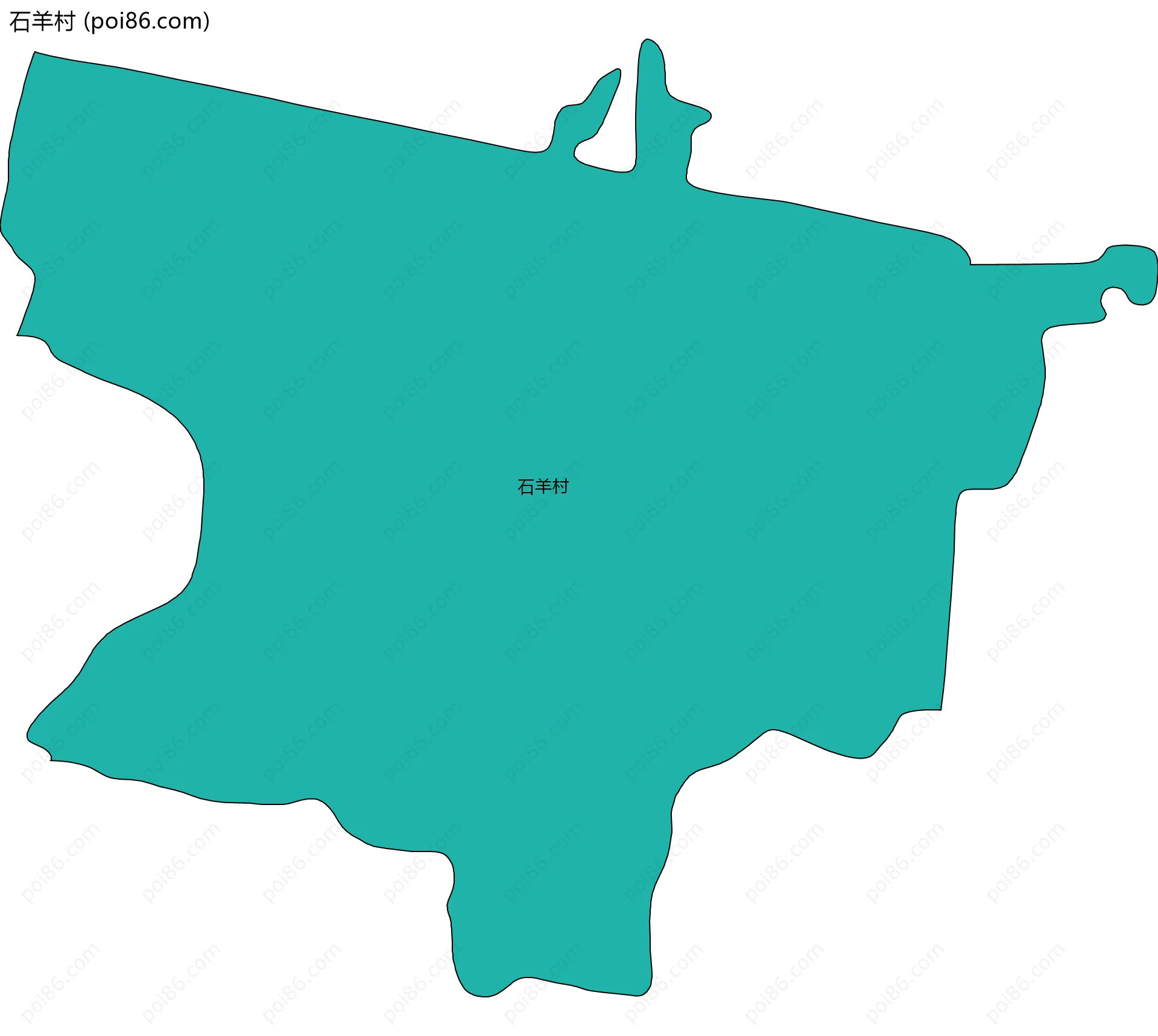 石羊村边界地图