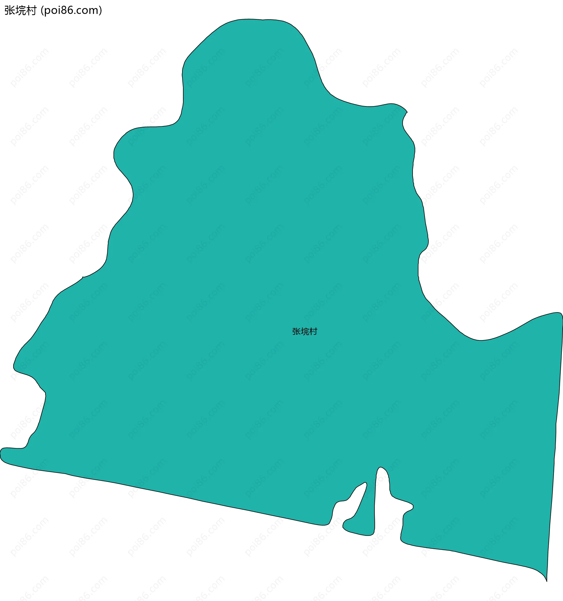 张垸村边界地图