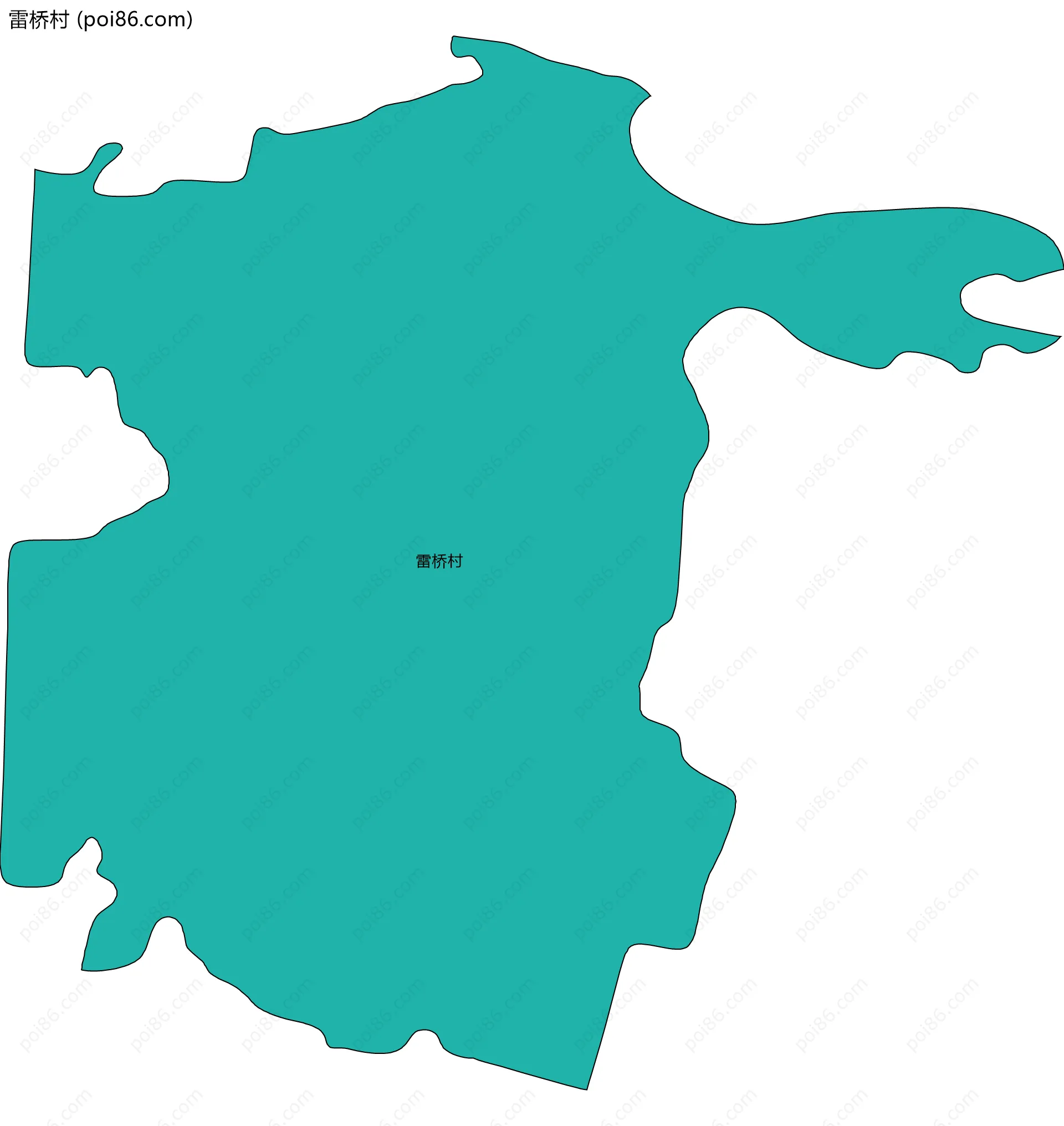 雷桥村边界地图