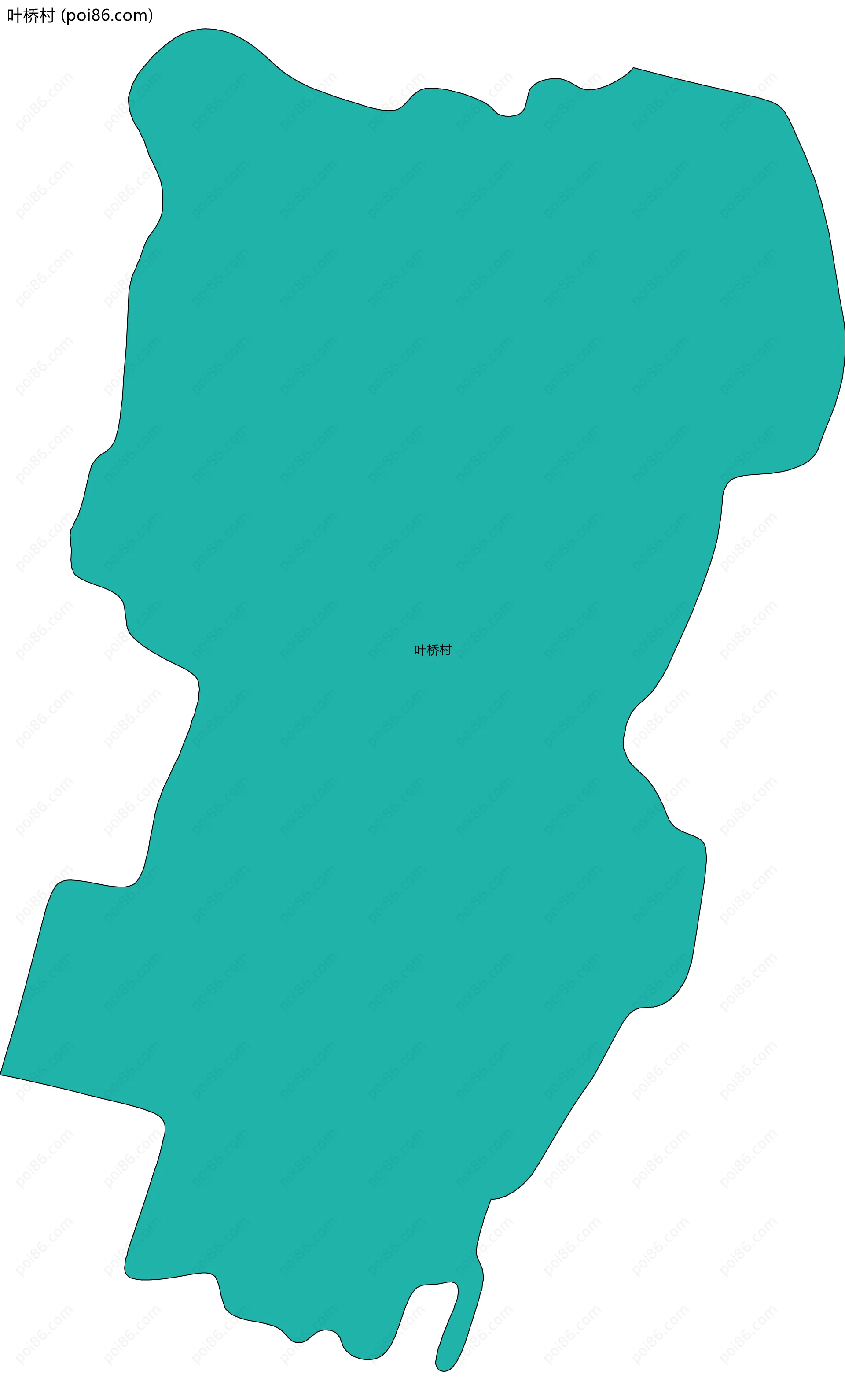 叶桥村边界地图