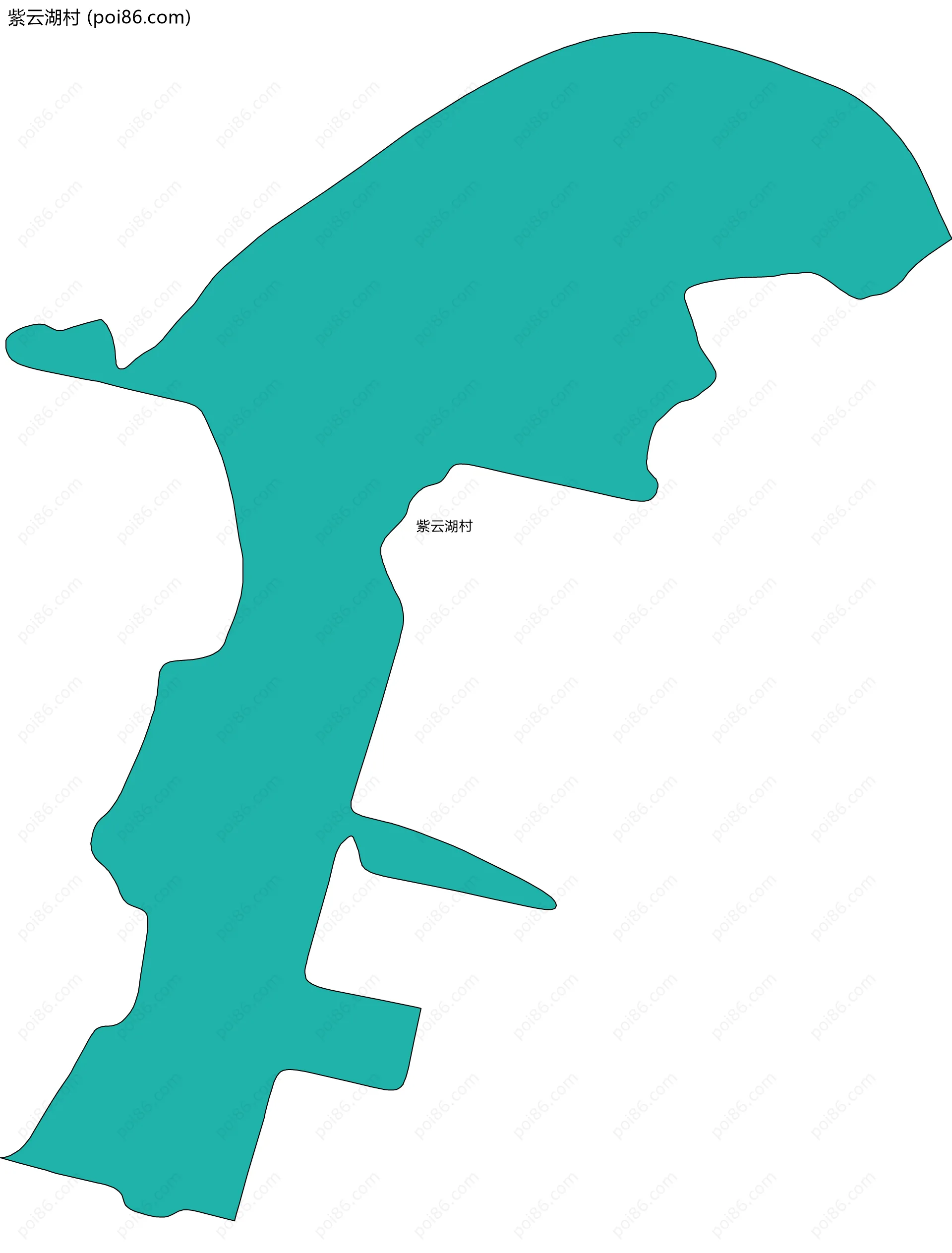 紫云湖村边界地图