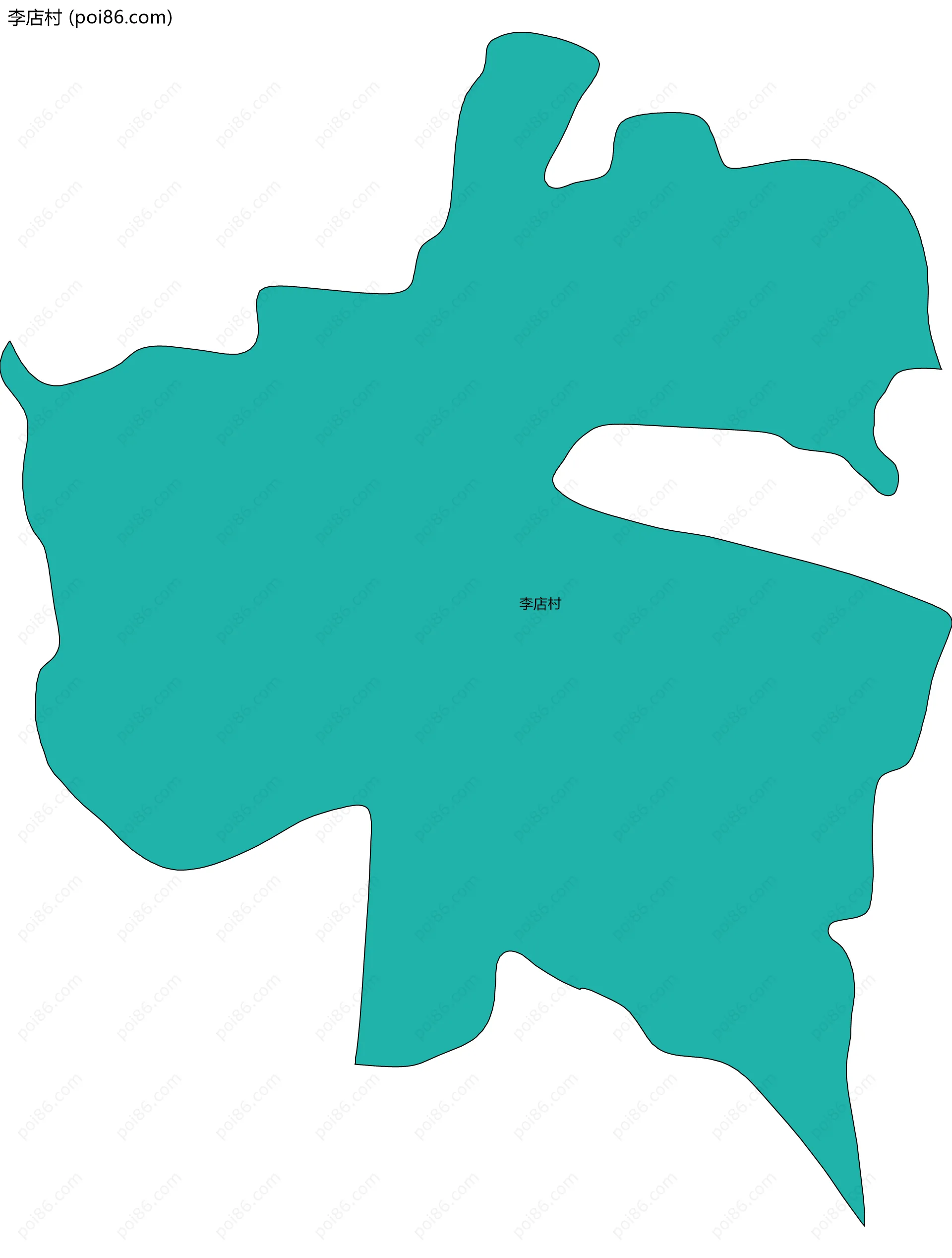 李店村边界地图