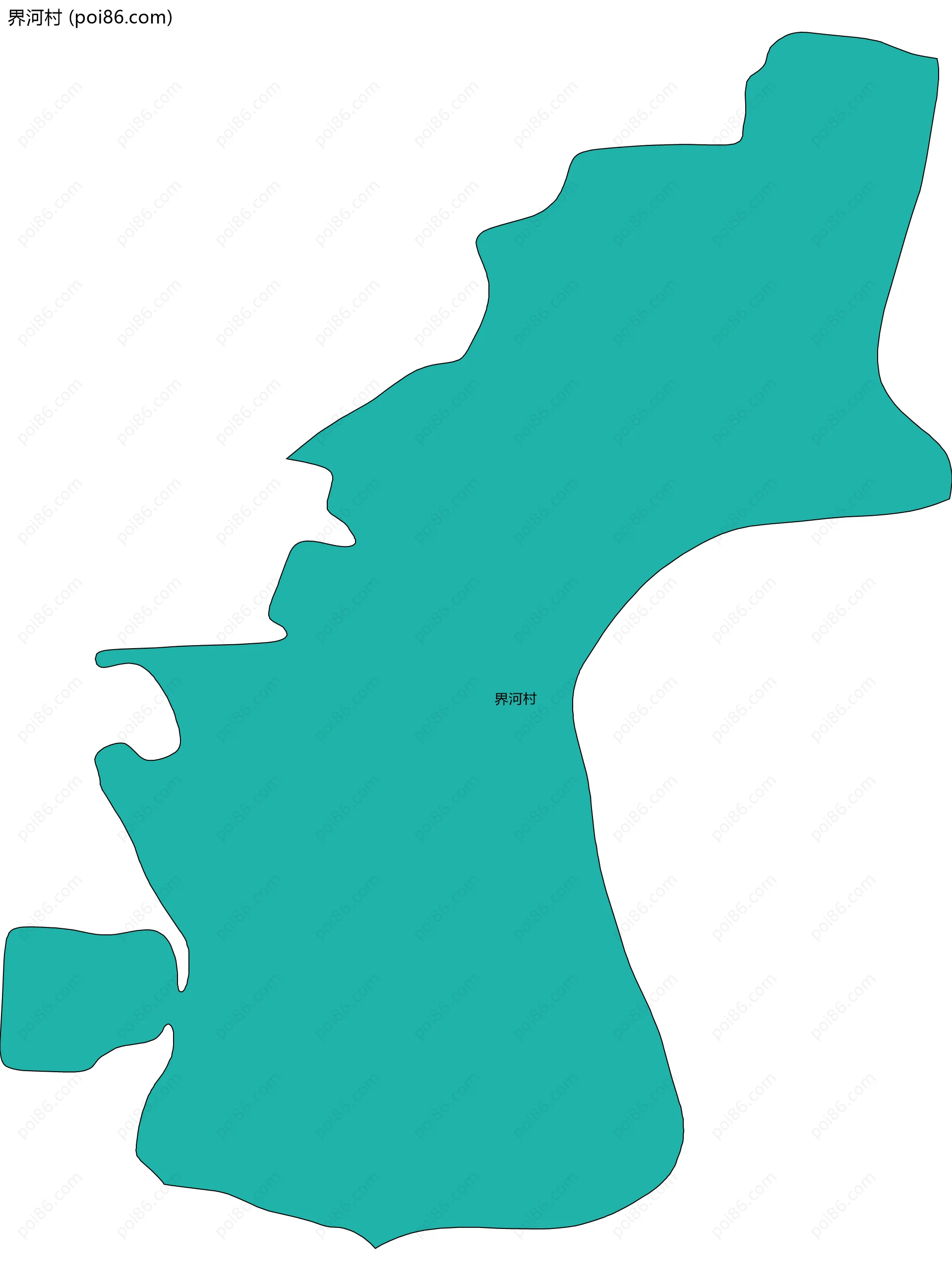 界河村边界地图