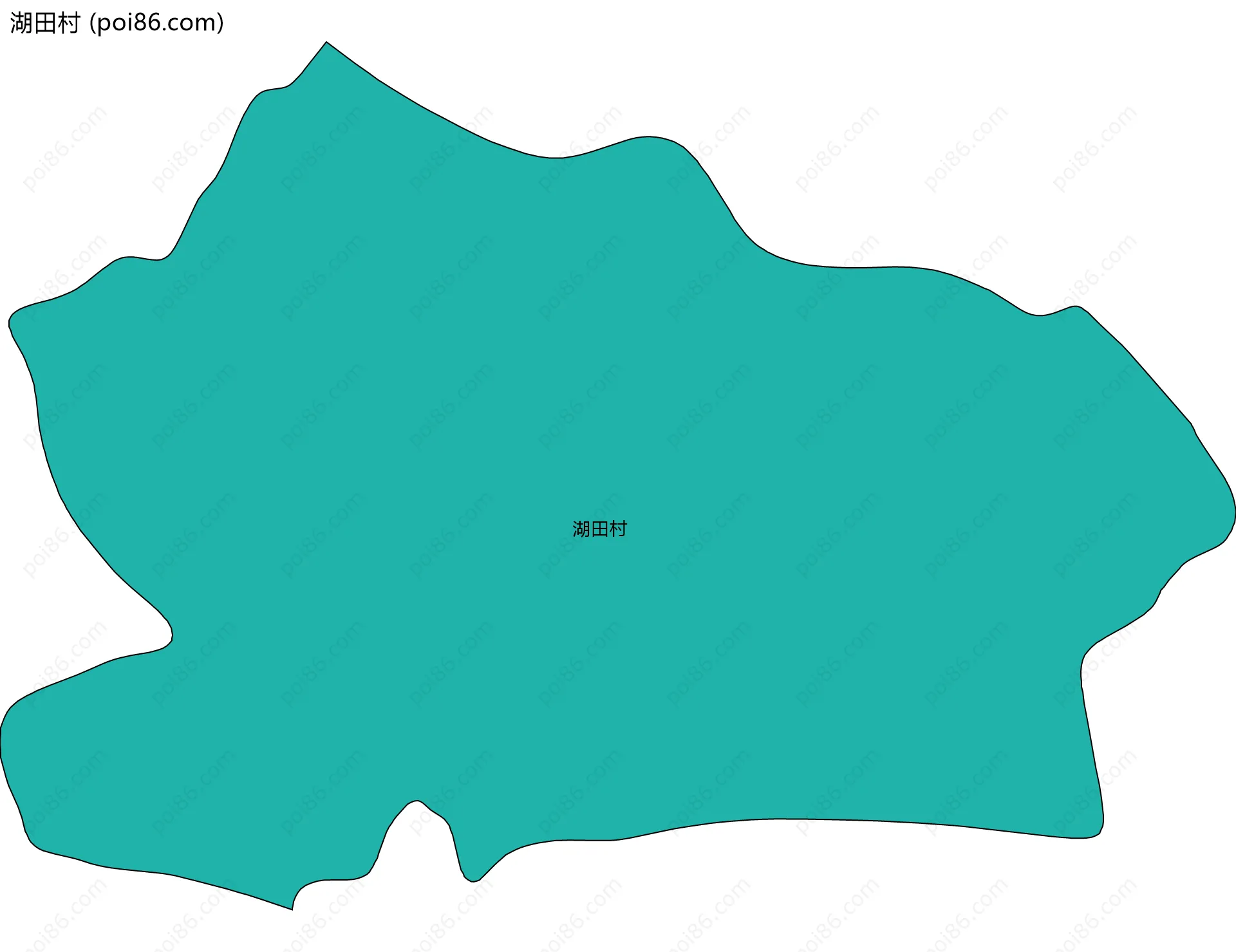 湖田村边界地图