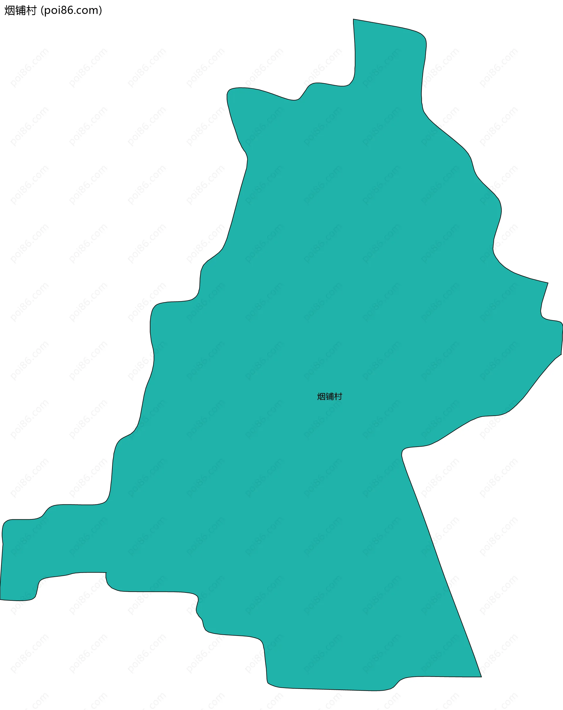 烟铺村边界地图