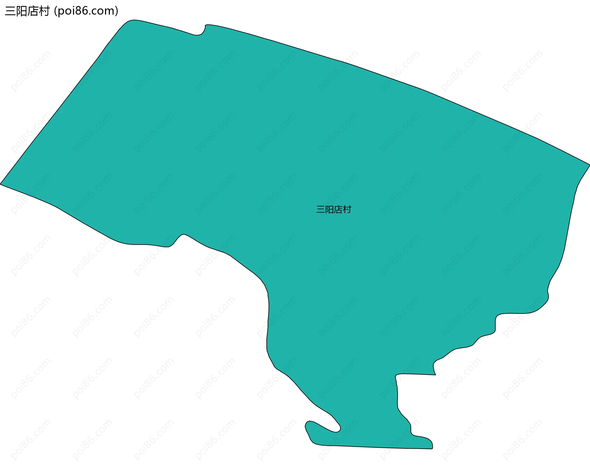 三阳店村边界地图