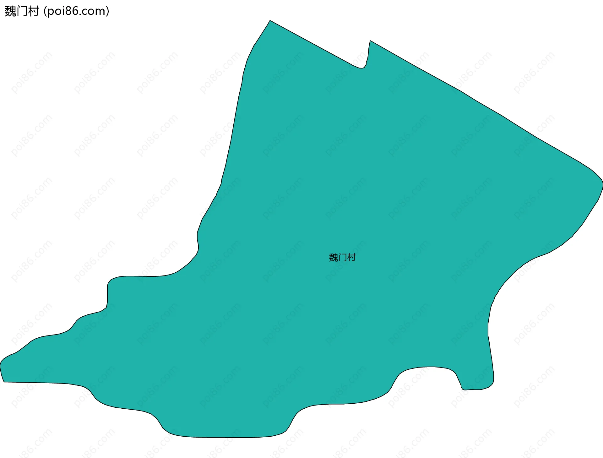 魏门村边界地图