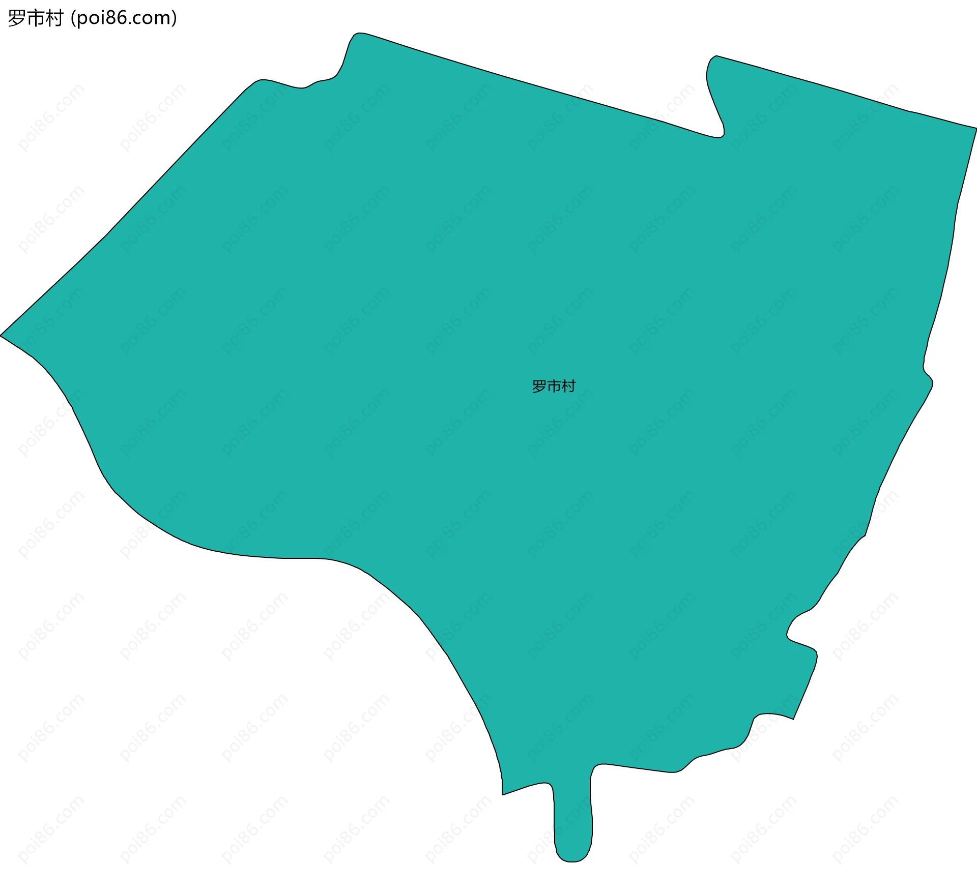 罗市村边界地图