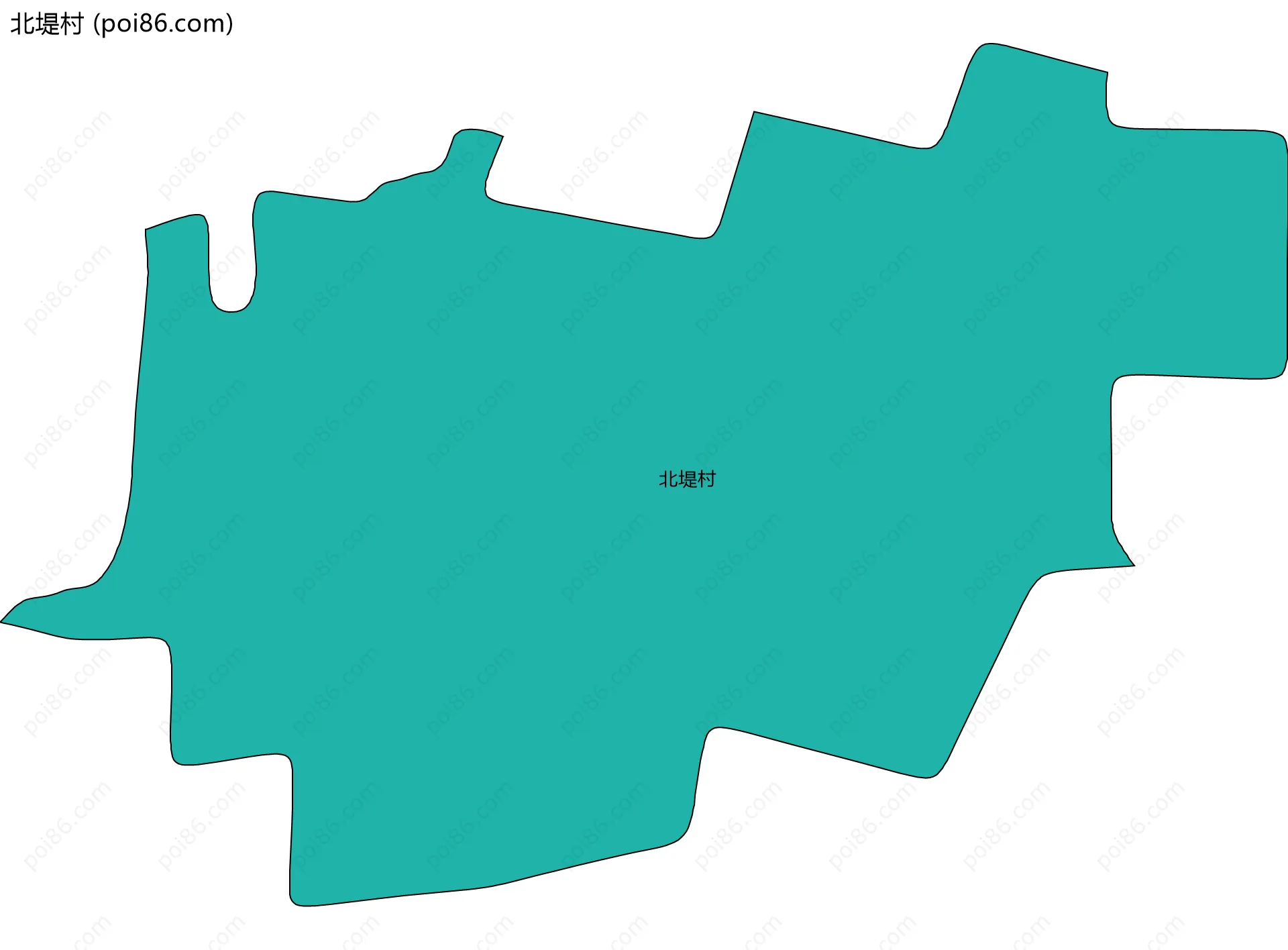北堤村边界地图