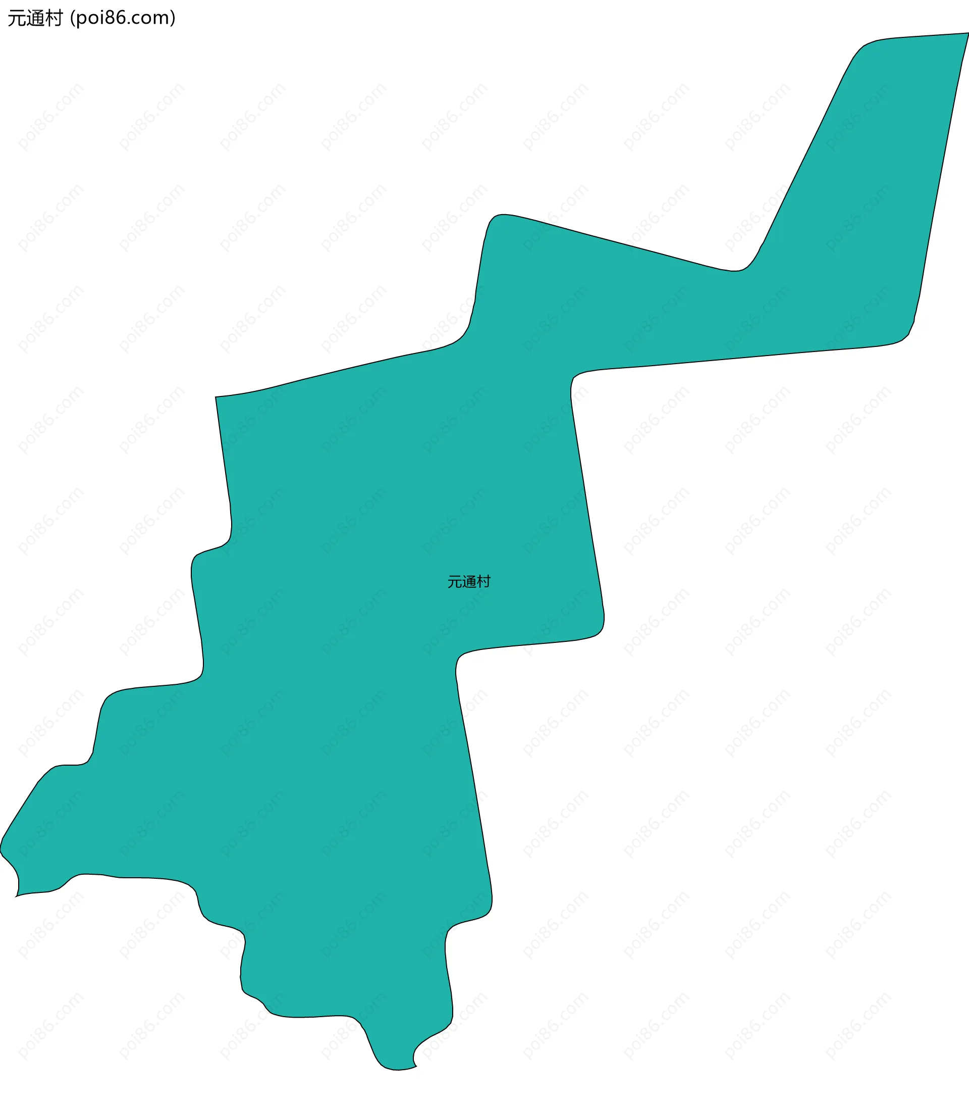 元通村边界地图