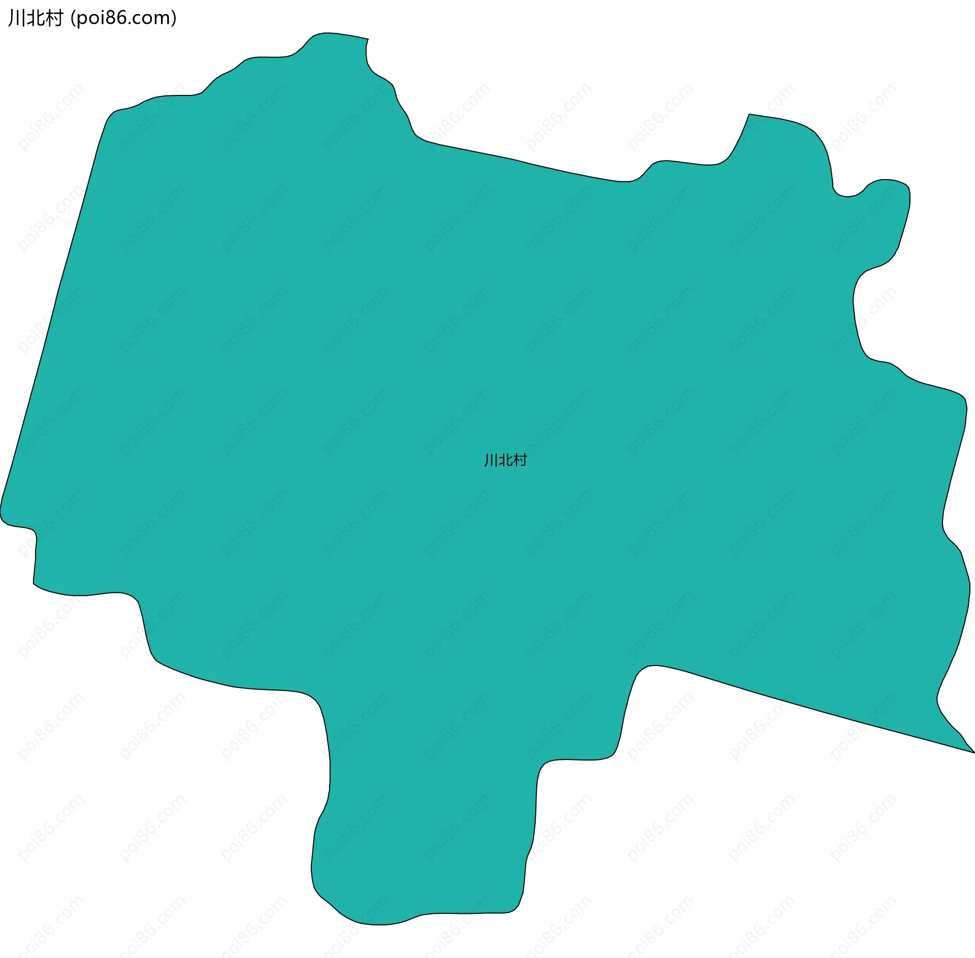 川北村边界地图