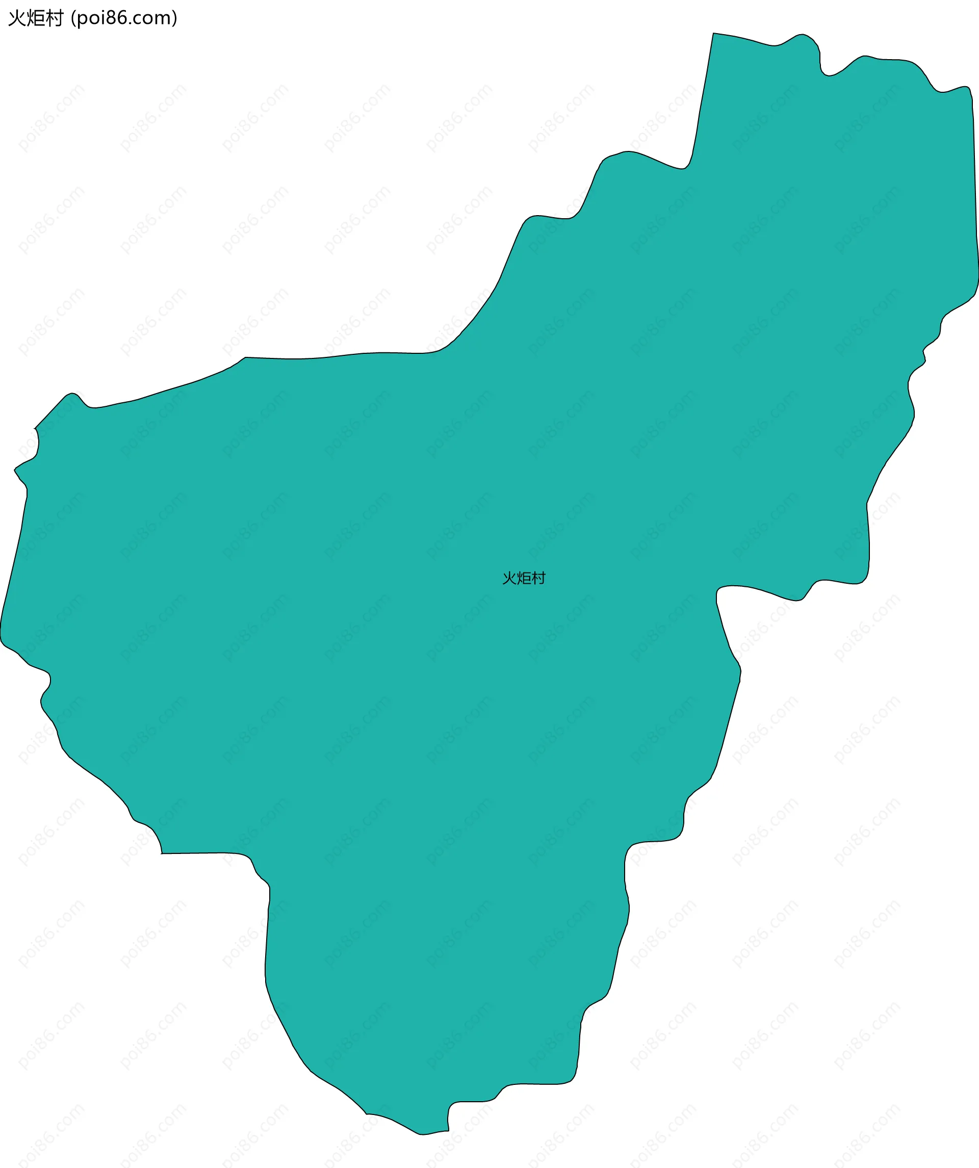 火炬村边界地图