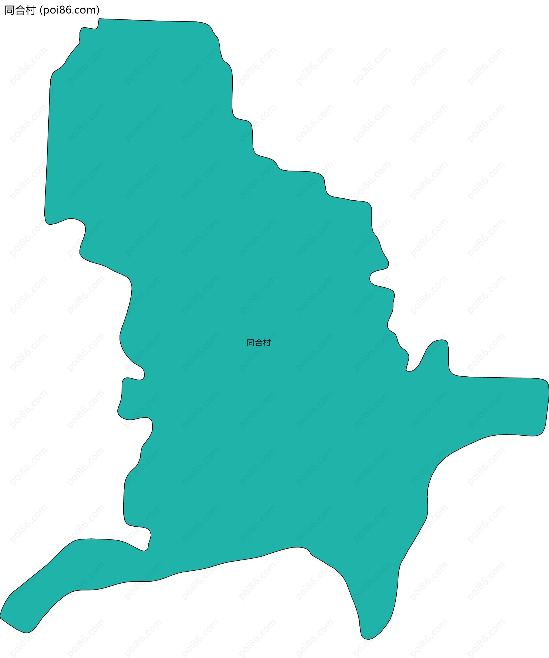 同合村边界地图