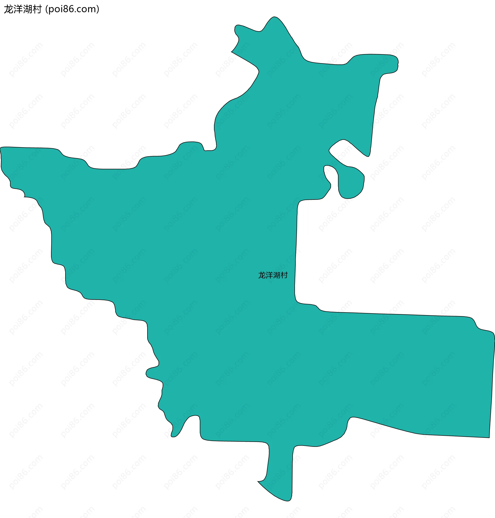 龙洋湖村边界地图