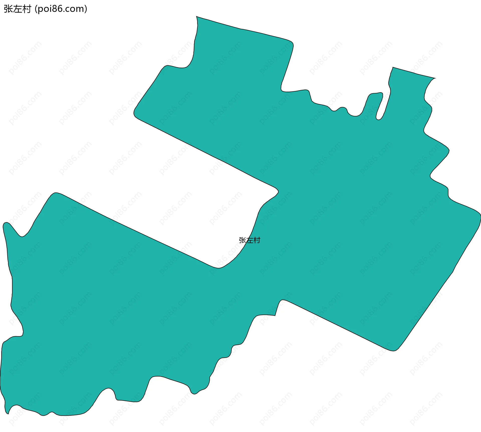 张左村边界地图