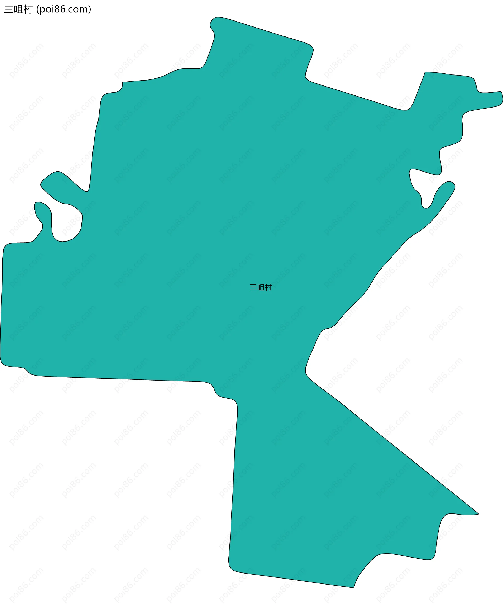 三咀村边界地图