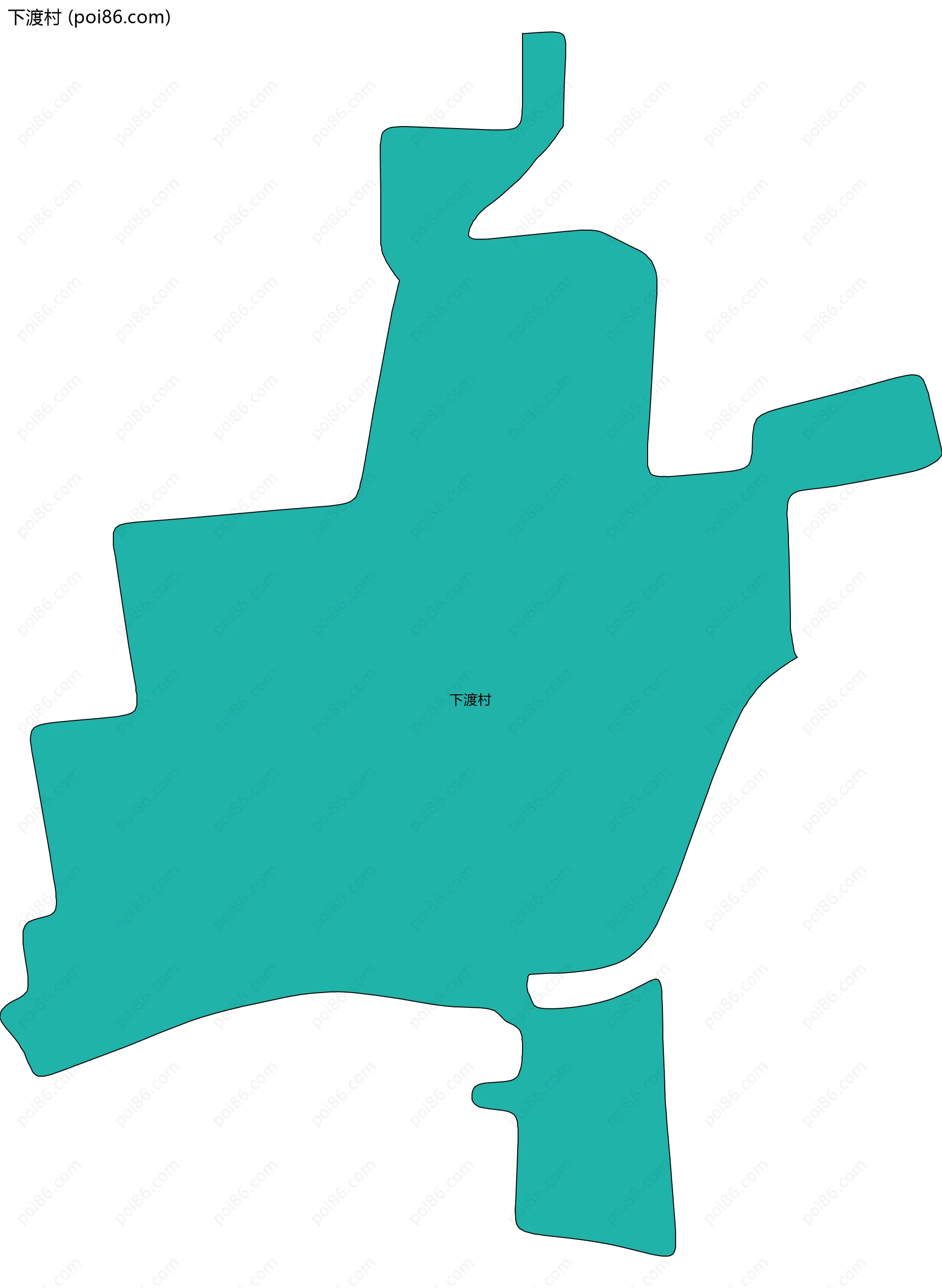 下渡村边界地图