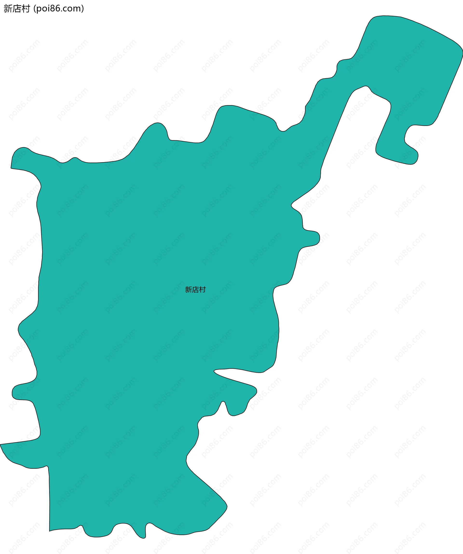 新店村边界地图