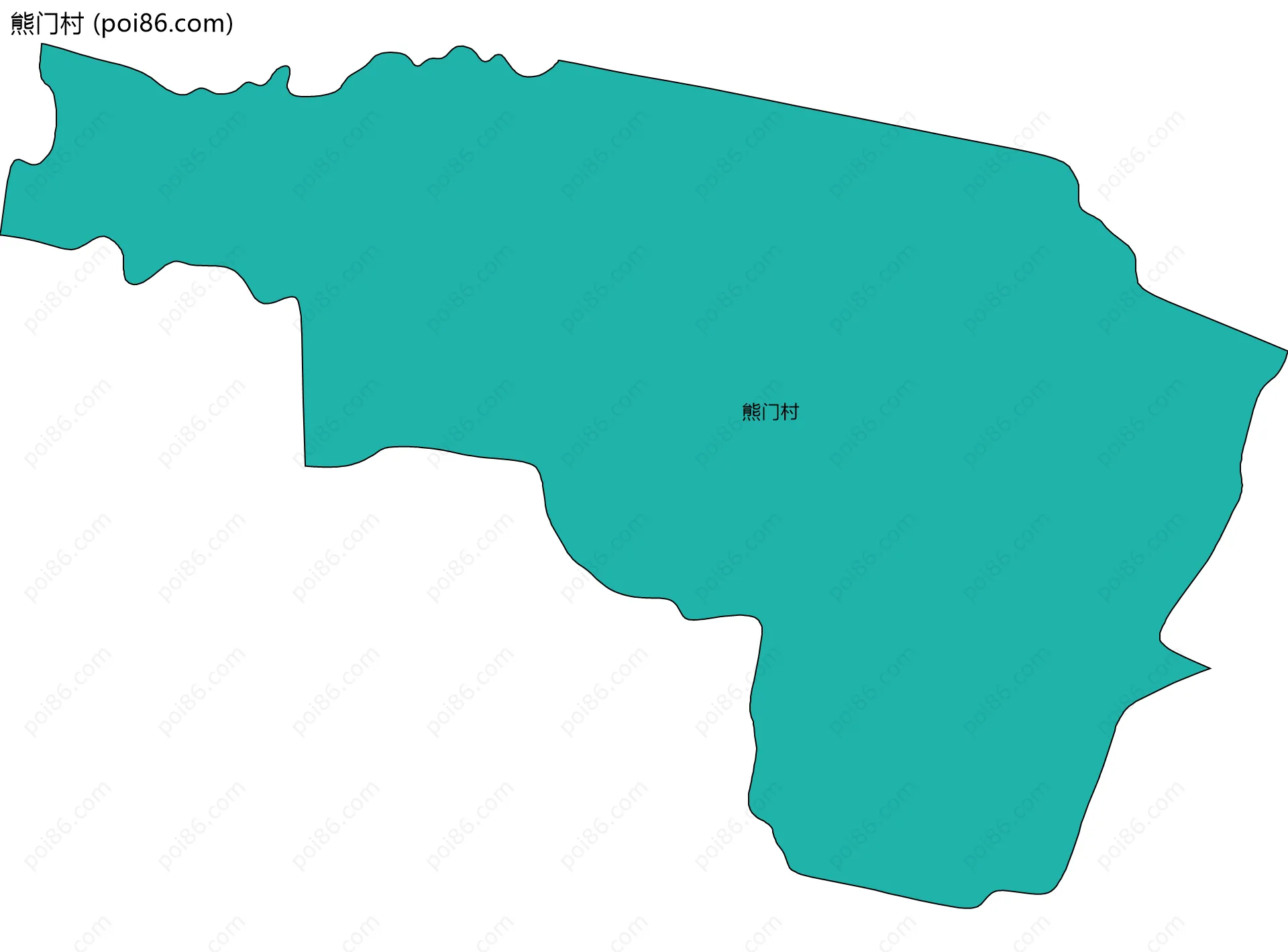 熊门村边界地图
