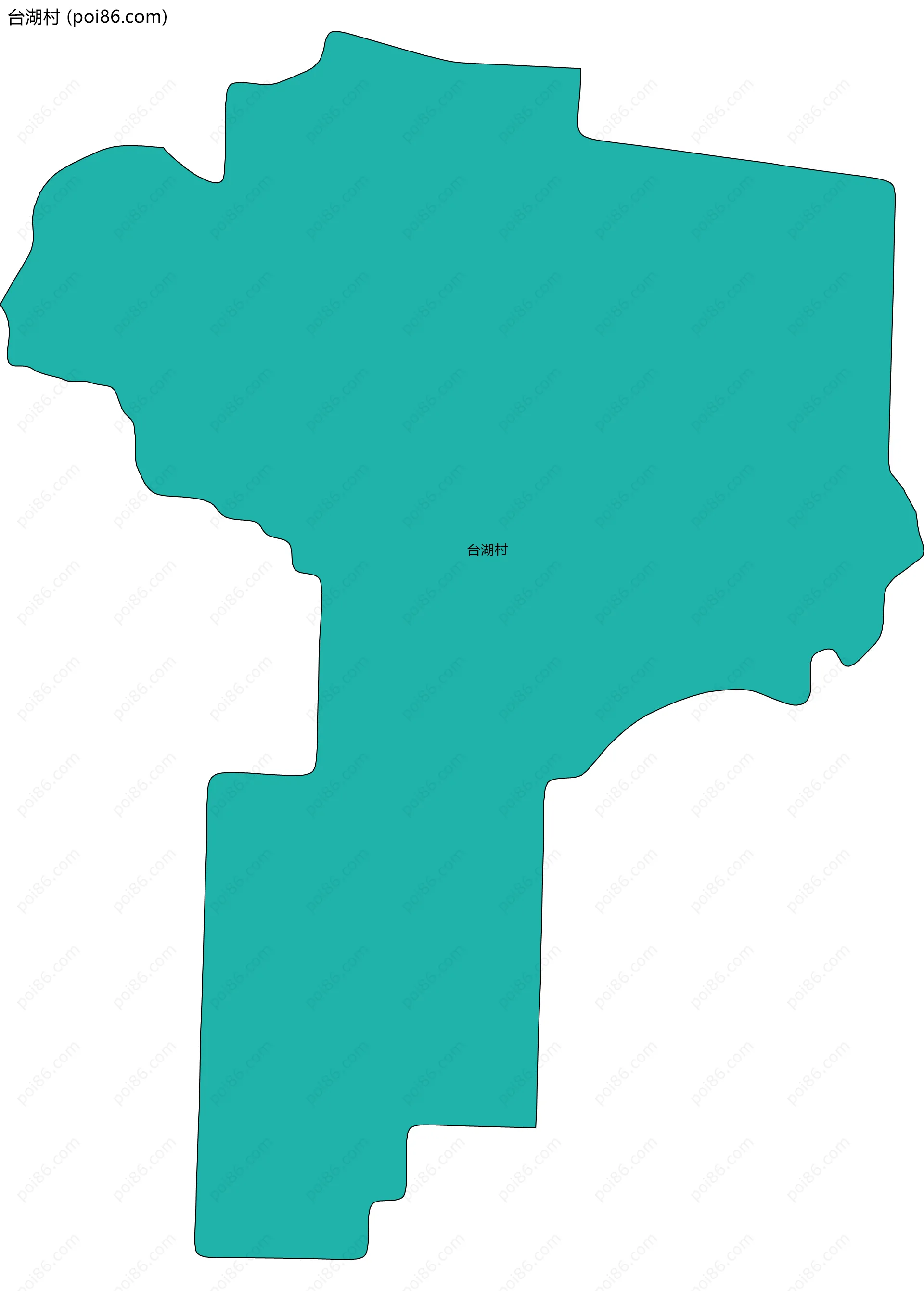 台湖村边界地图