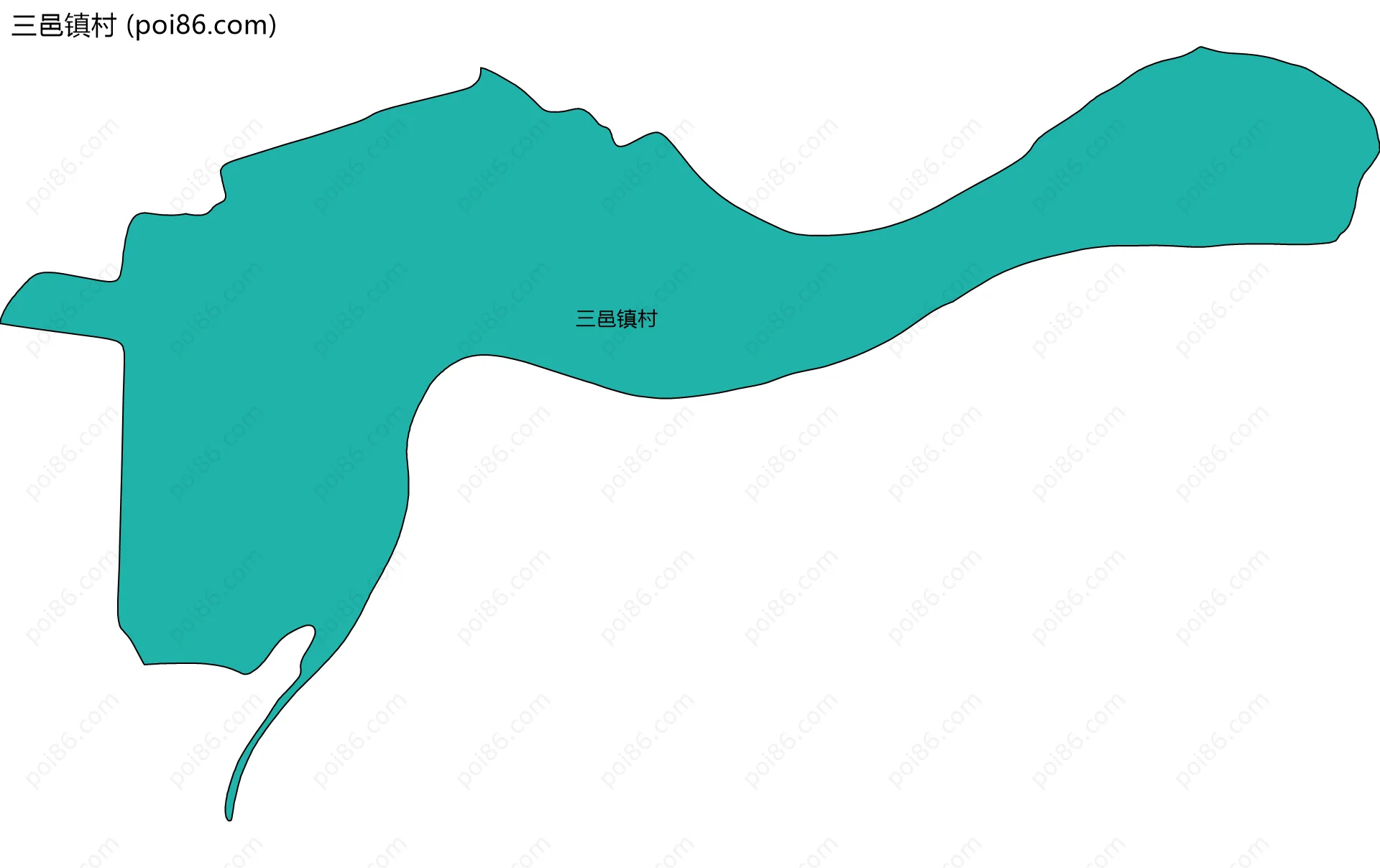 三邑镇村边界地图