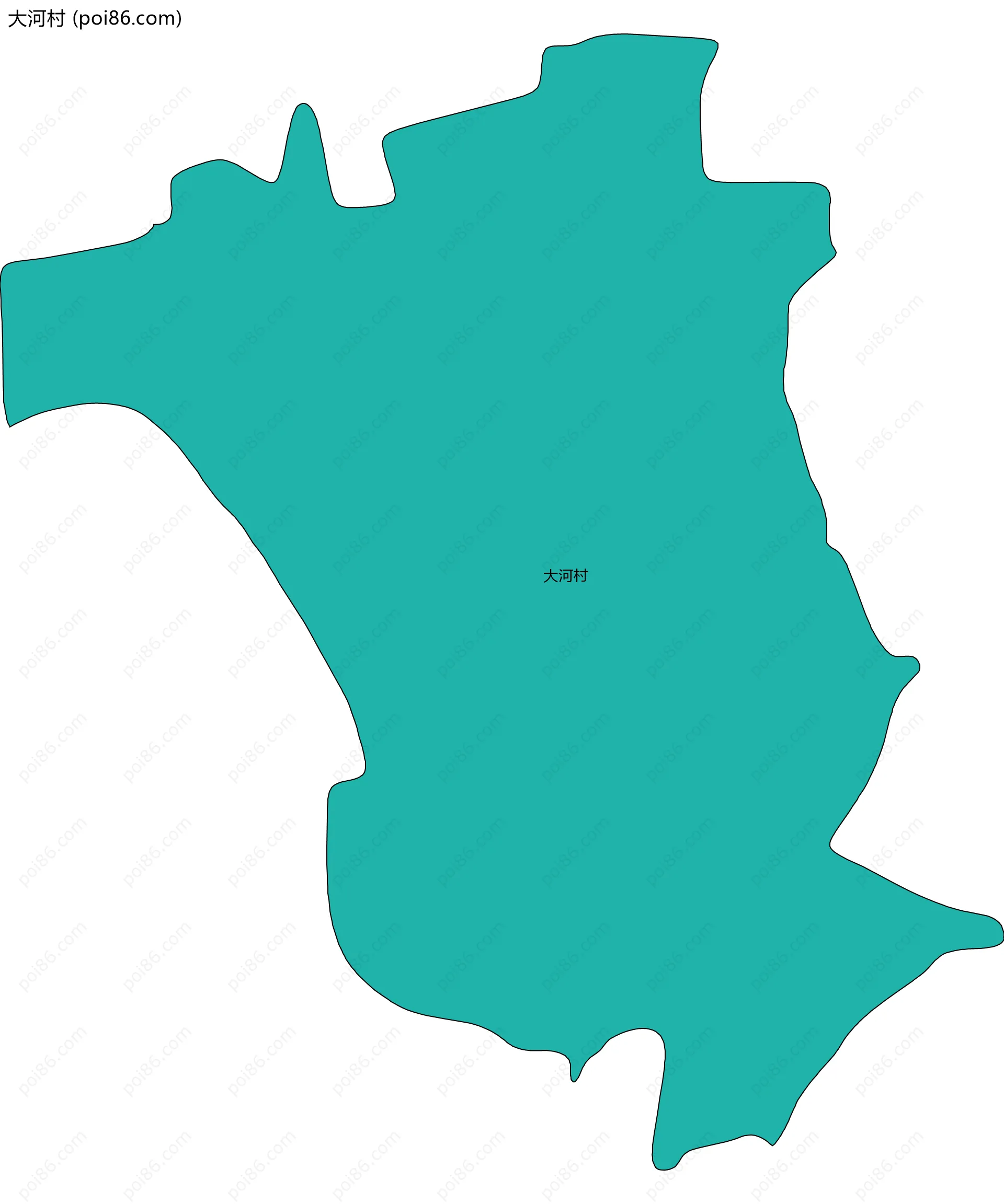 大河村边界地图