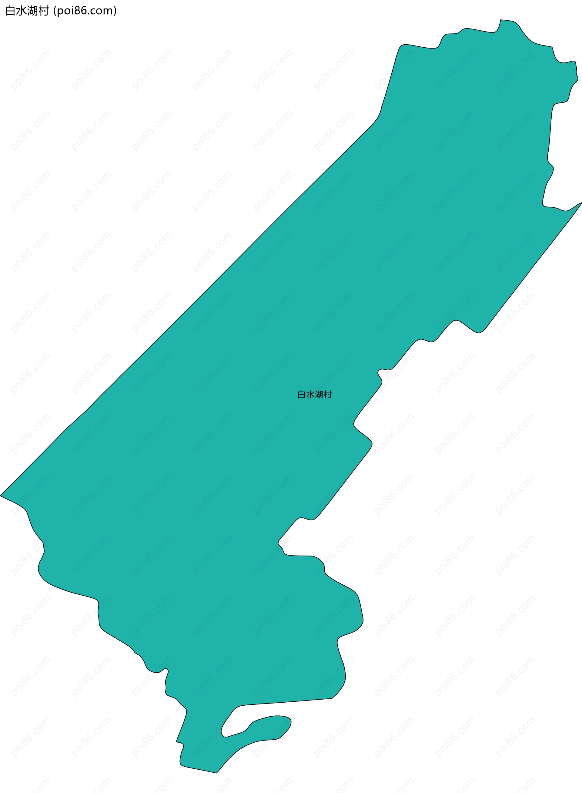 白水湖村边界地图