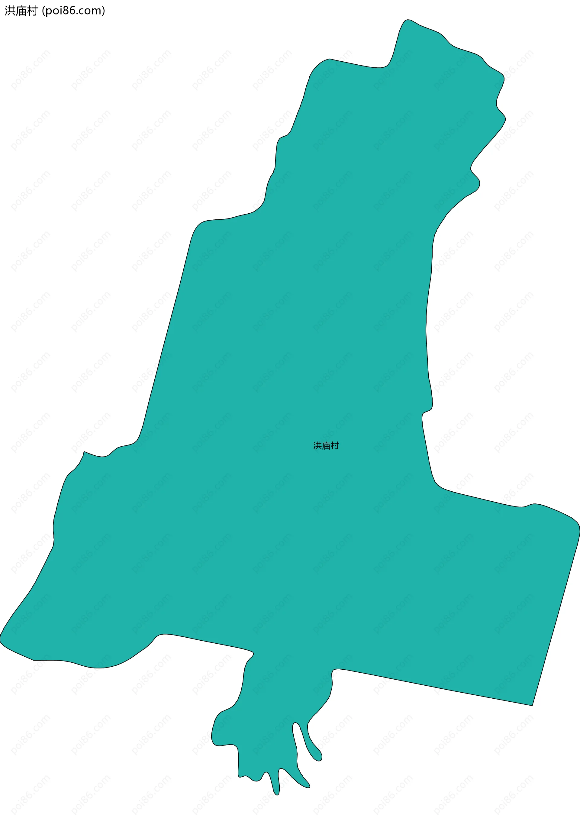 洪庙村边界地图