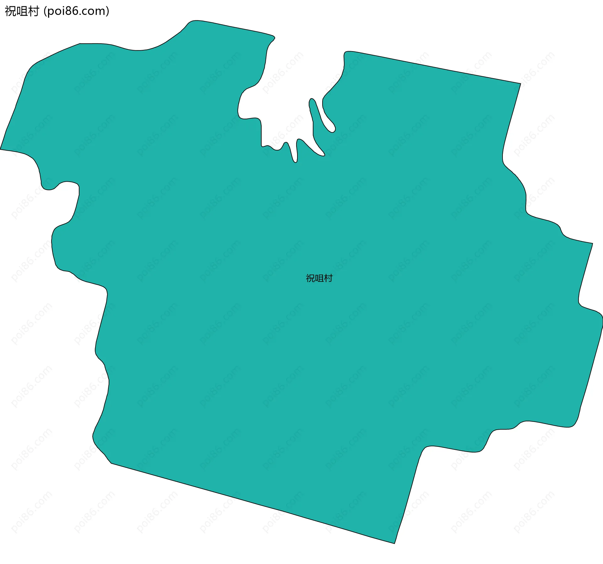 祝咀村边界地图