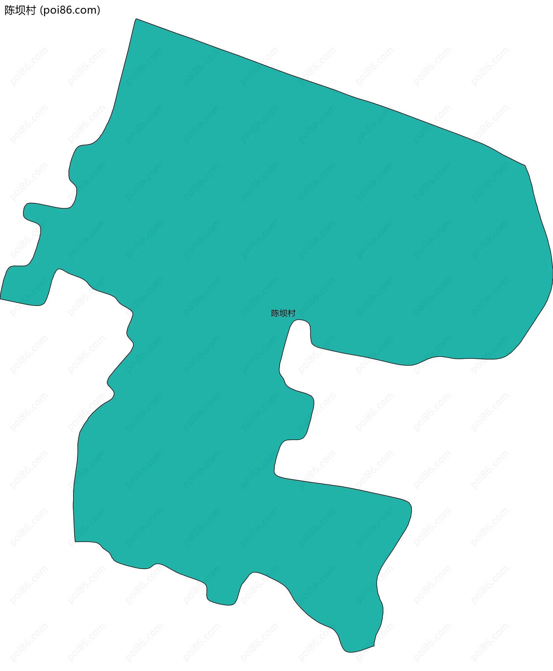 陈坝村边界地图