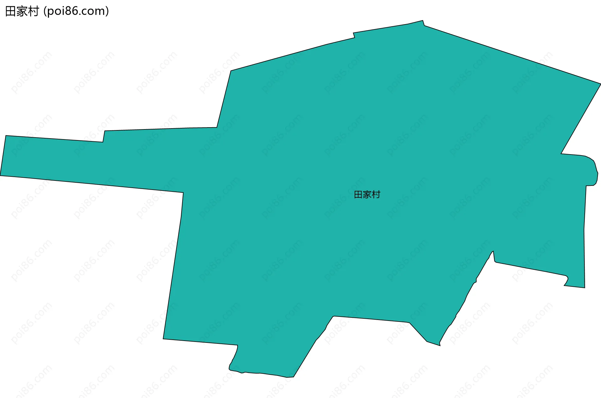 田家村边界地图