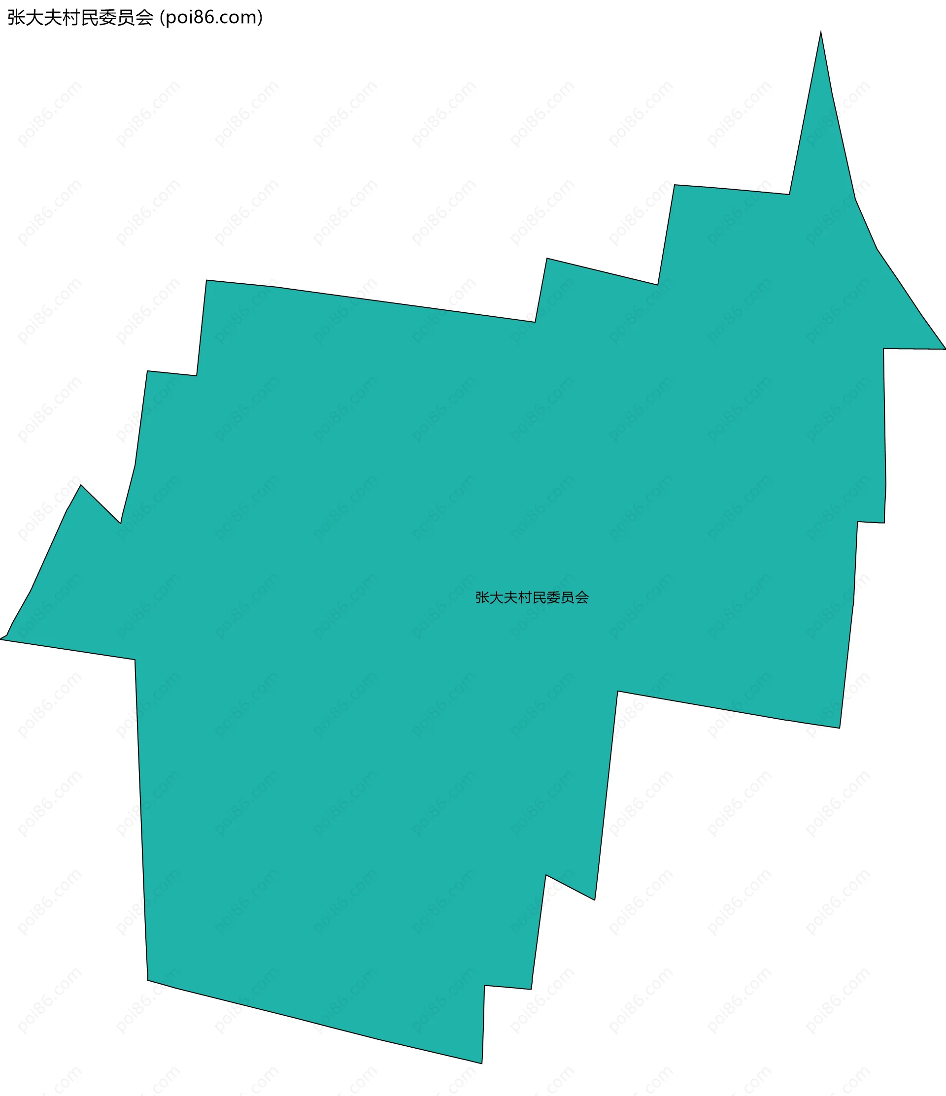 张大夫村民委员会边界地图