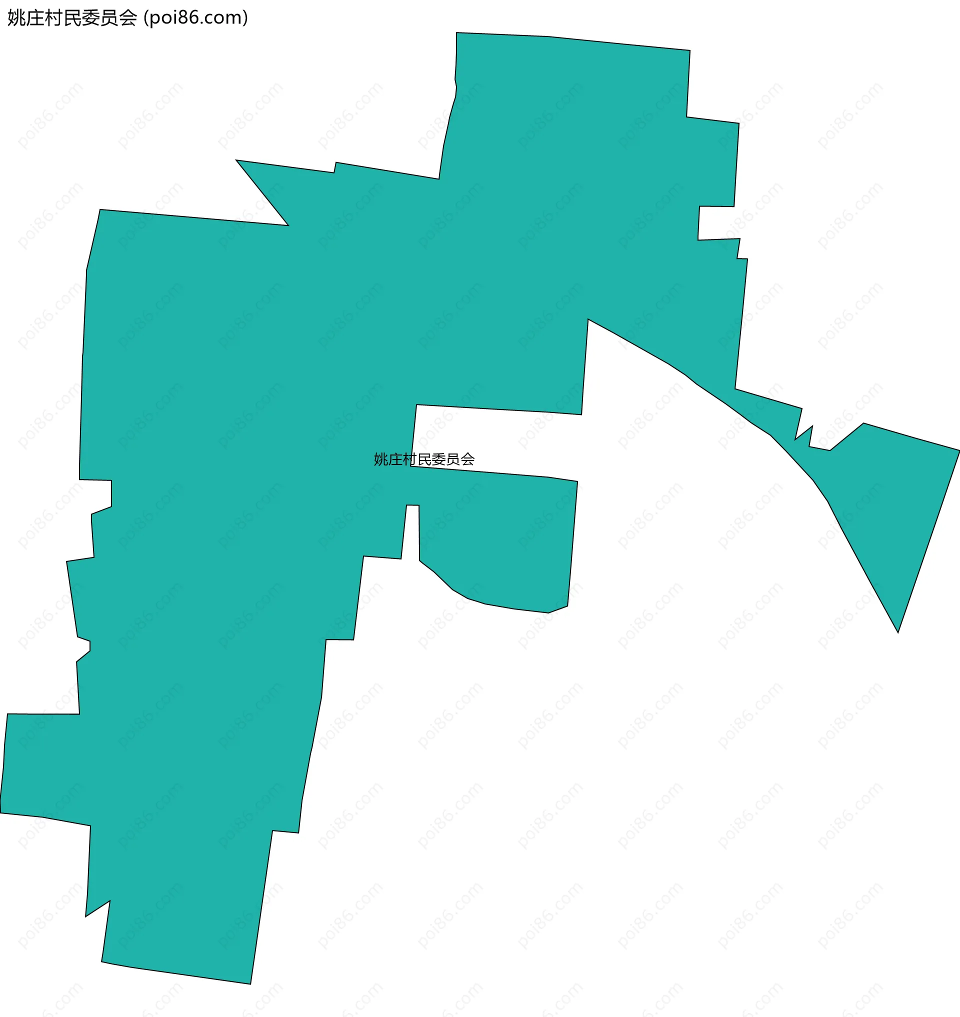 姚庄村民委员会边界地图