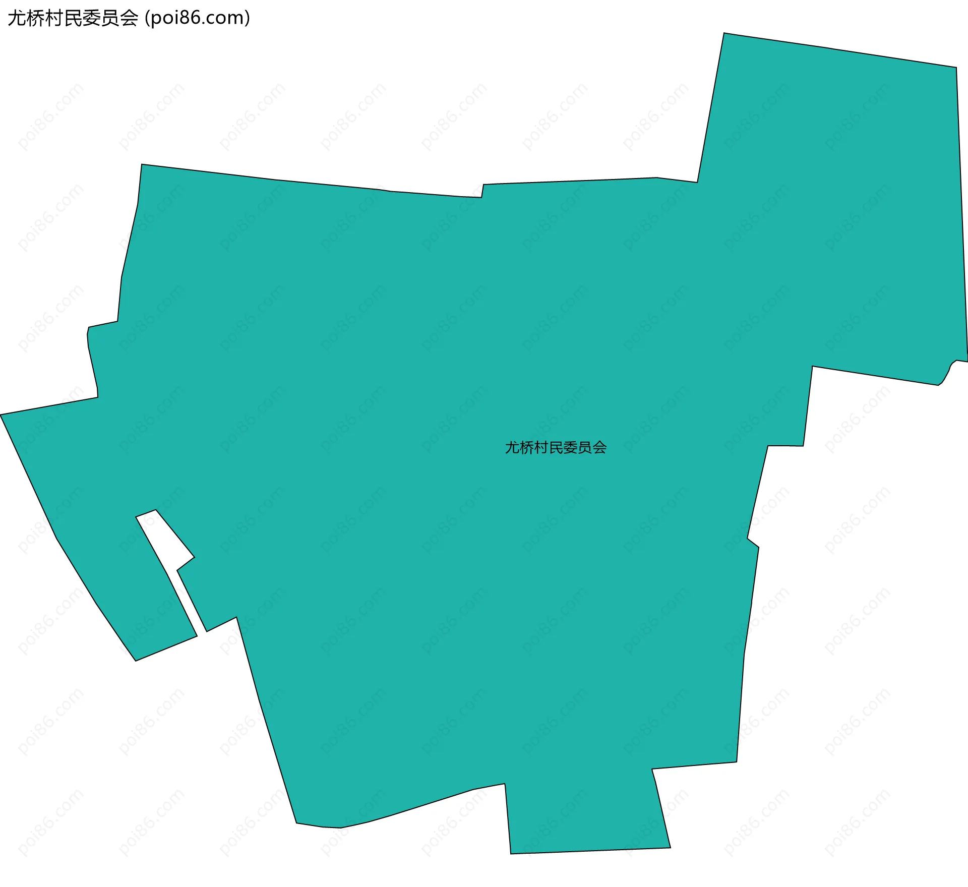 尤桥村民委员会边界地图