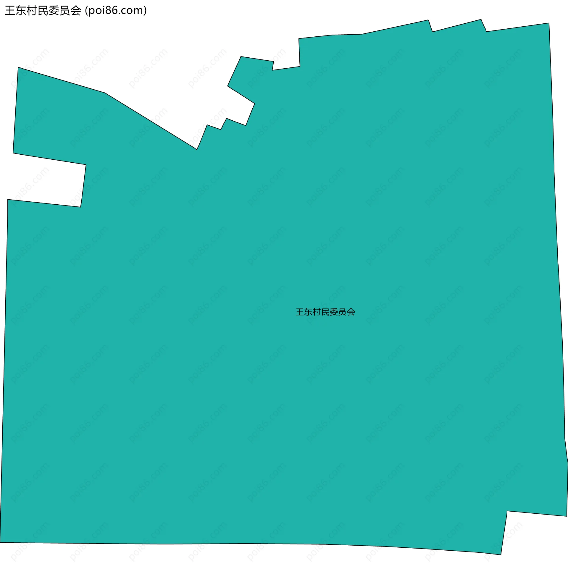 王东村民委员会边界地图