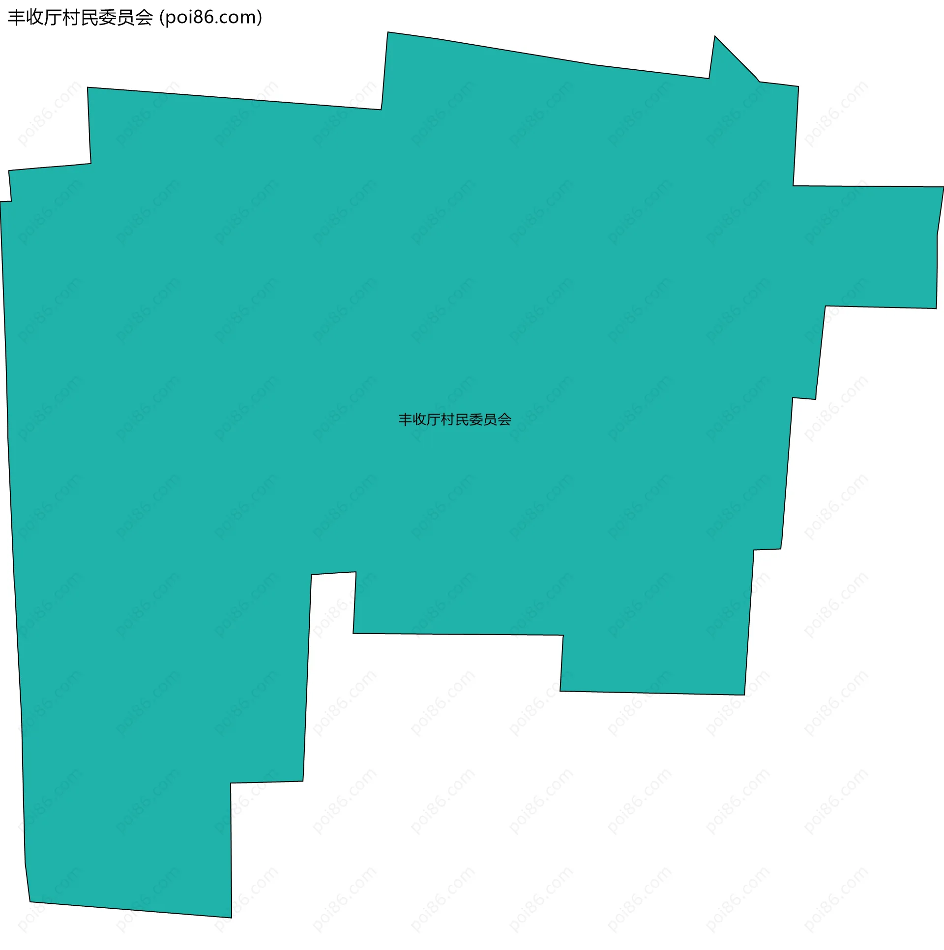 丰收厅村民委员会边界地图