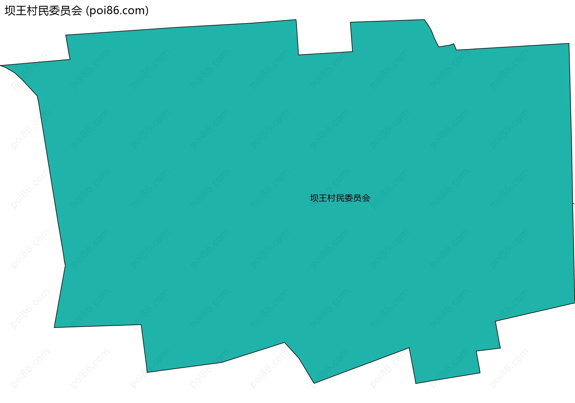 坝王村民委员会边界地图