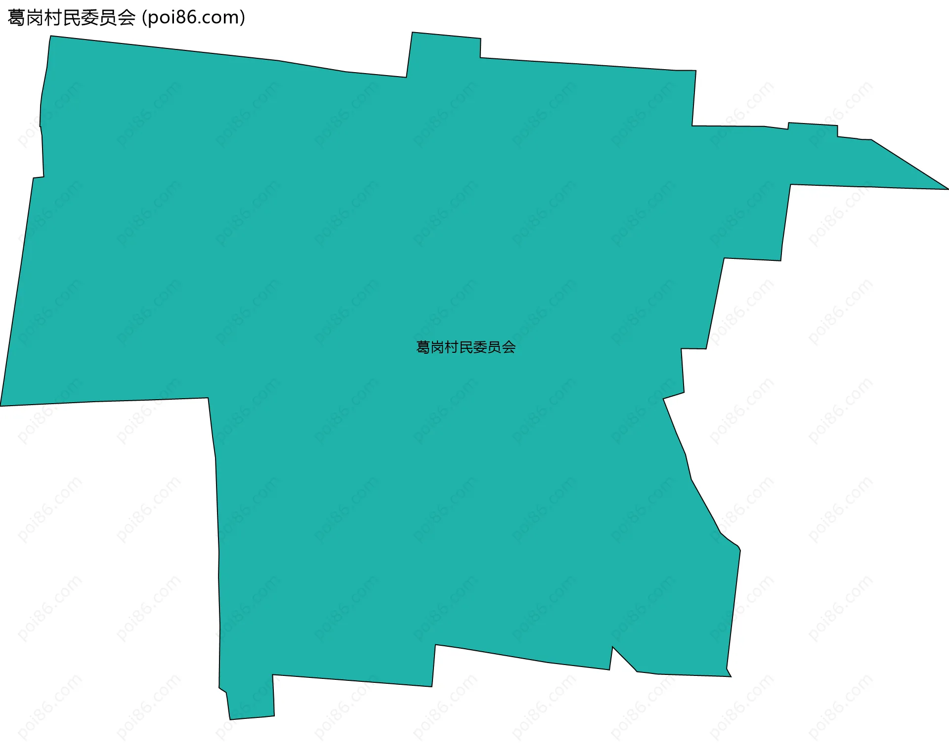 葛岗村民委员会边界地图