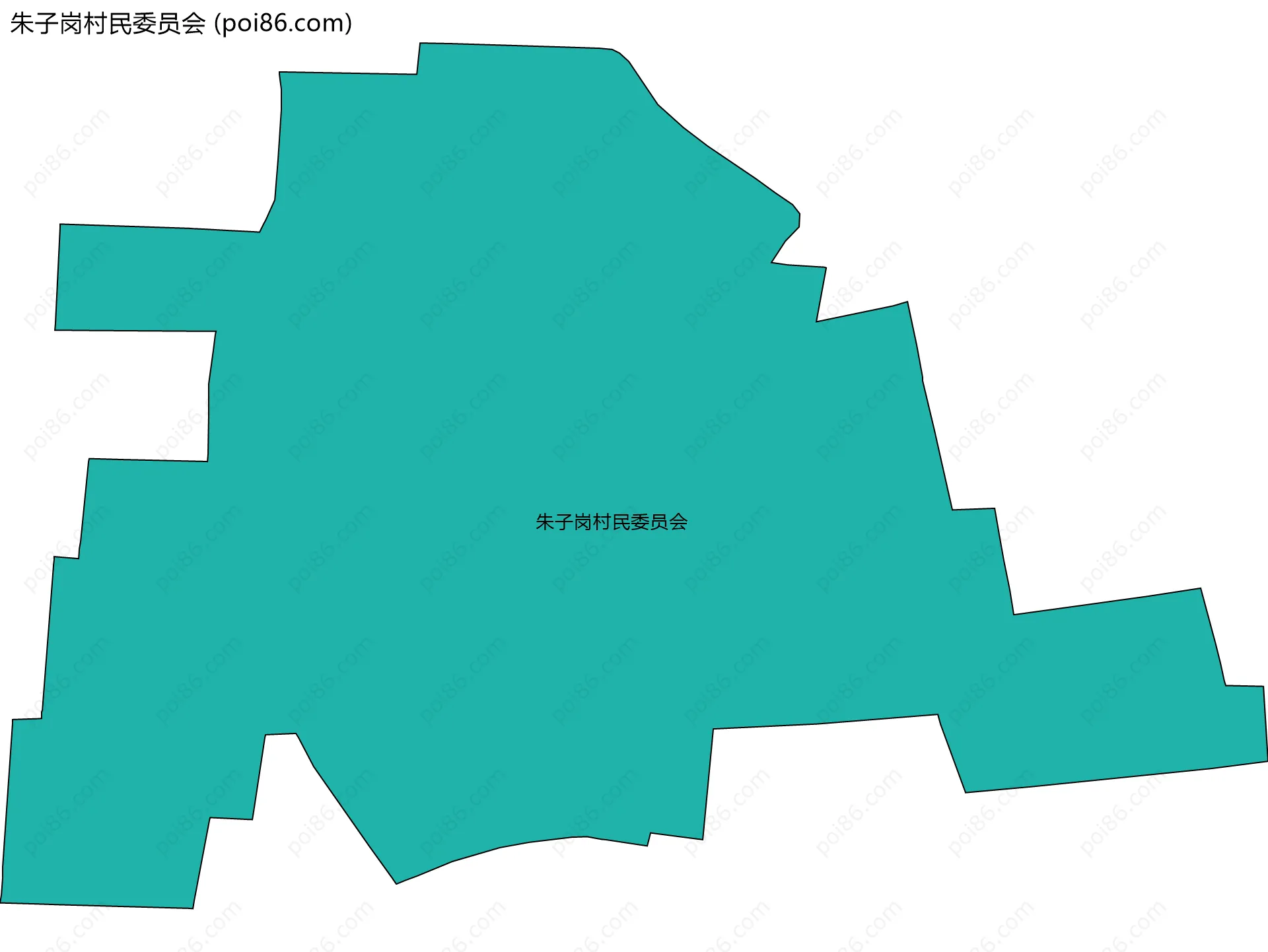 朱子岗村民委员会边界地图