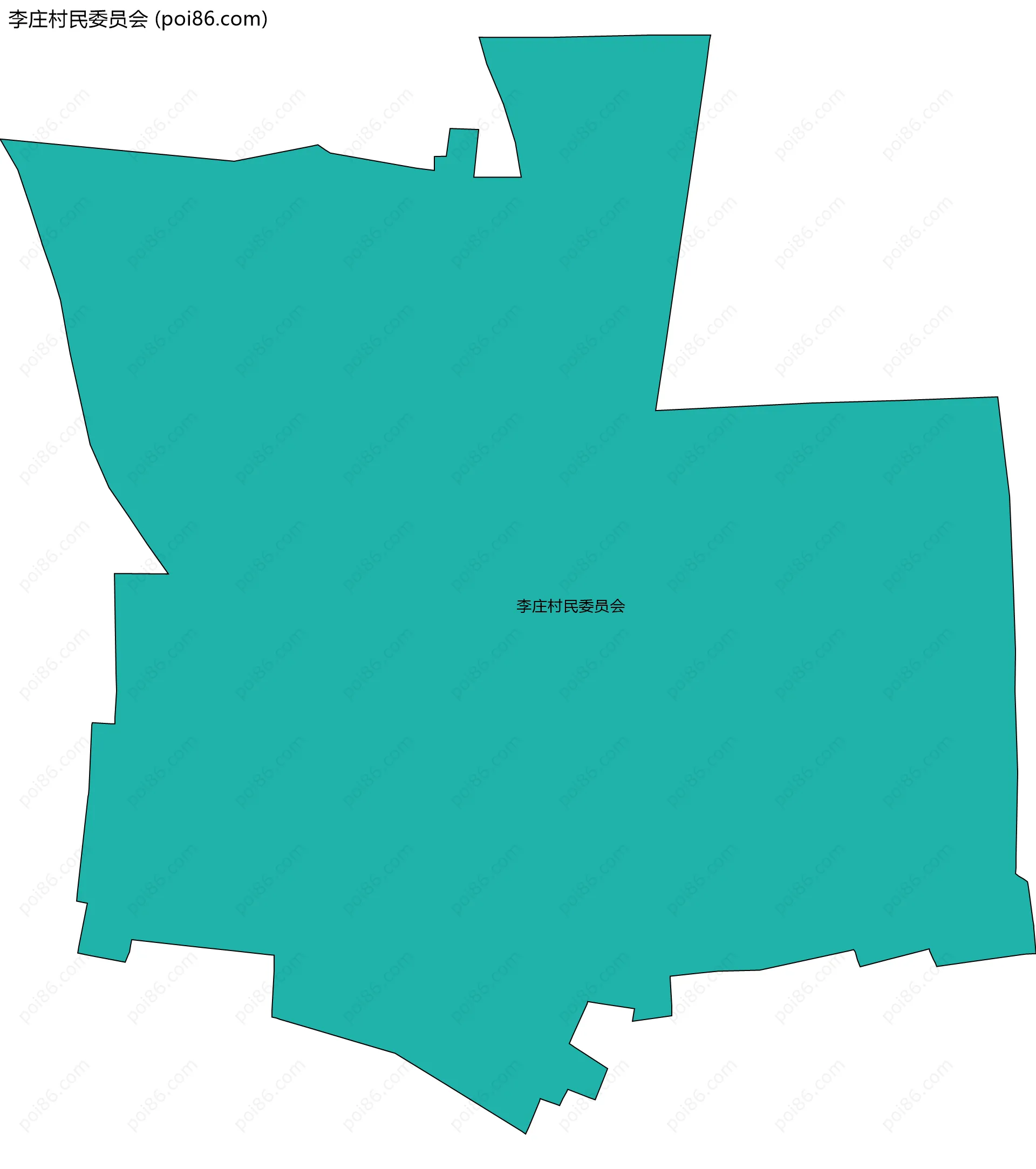 李庄村民委员会边界地图